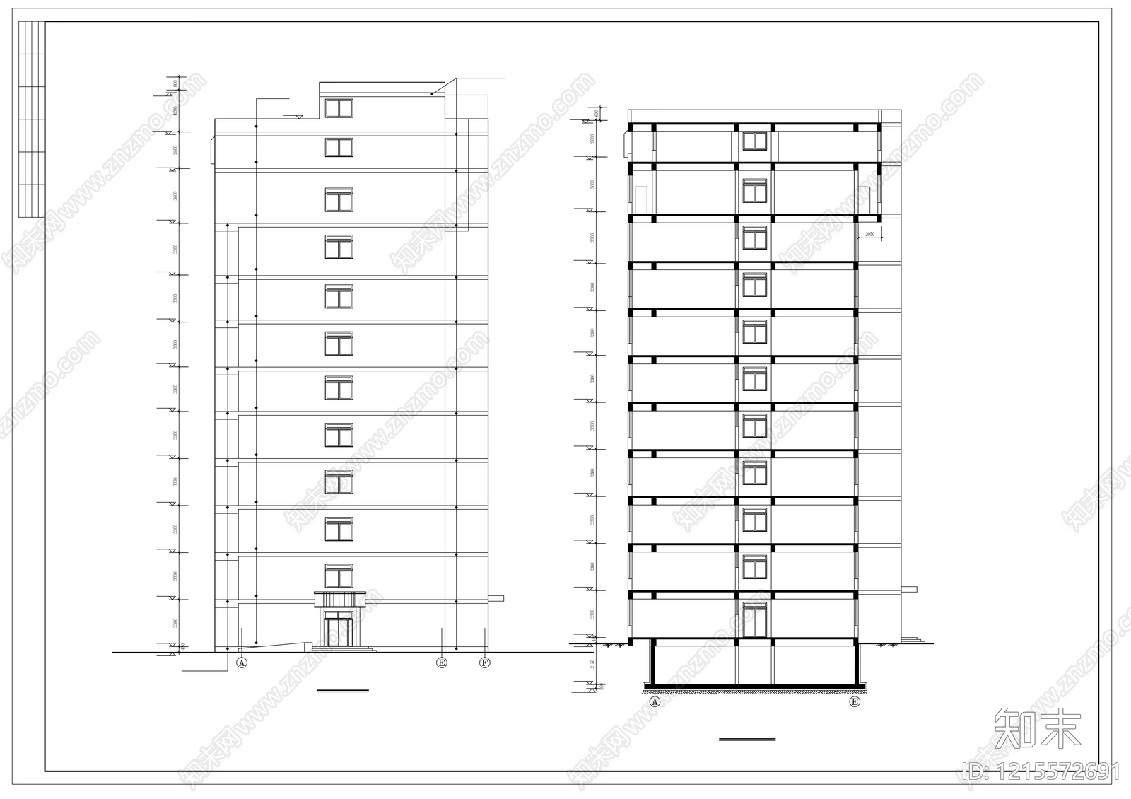 现代医院建筑cad施工图下载【ID:1215572691】