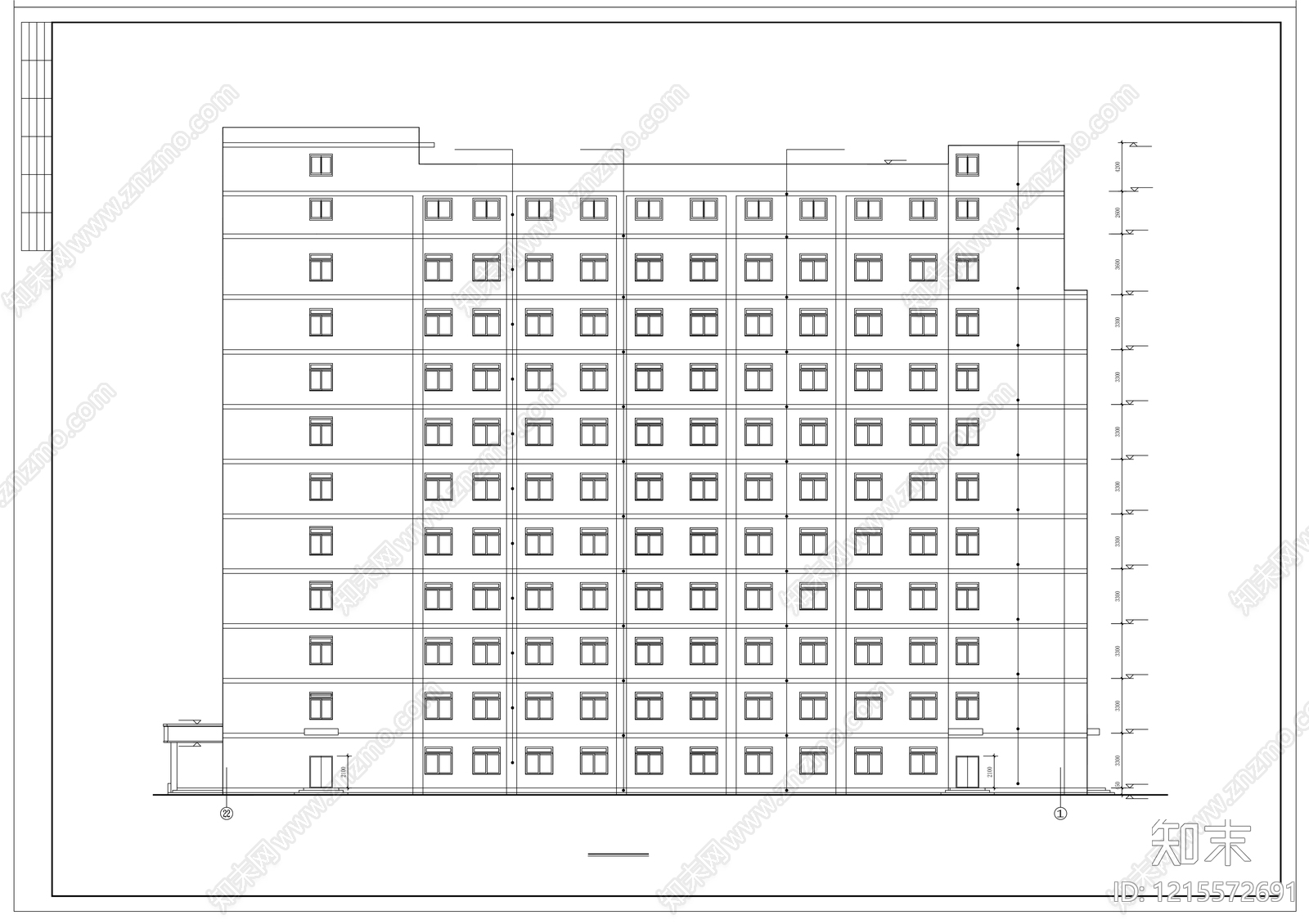 现代医院建筑cad施工图下载【ID:1215572691】