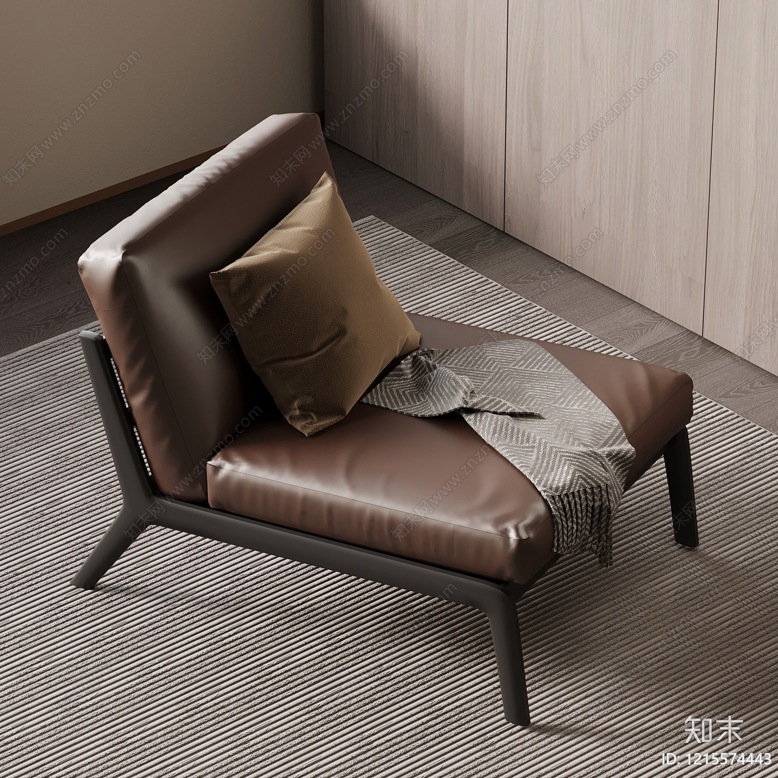 意式极简单人沙发3D模型下载【ID:1215574443】