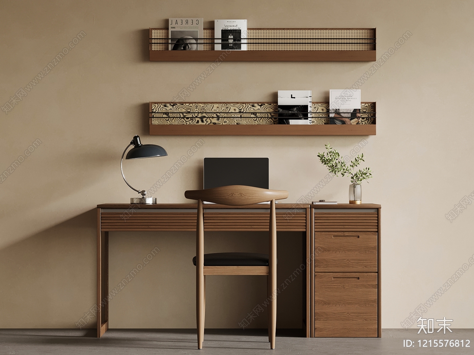 中古风书房3D模型下载【ID:1215576812】