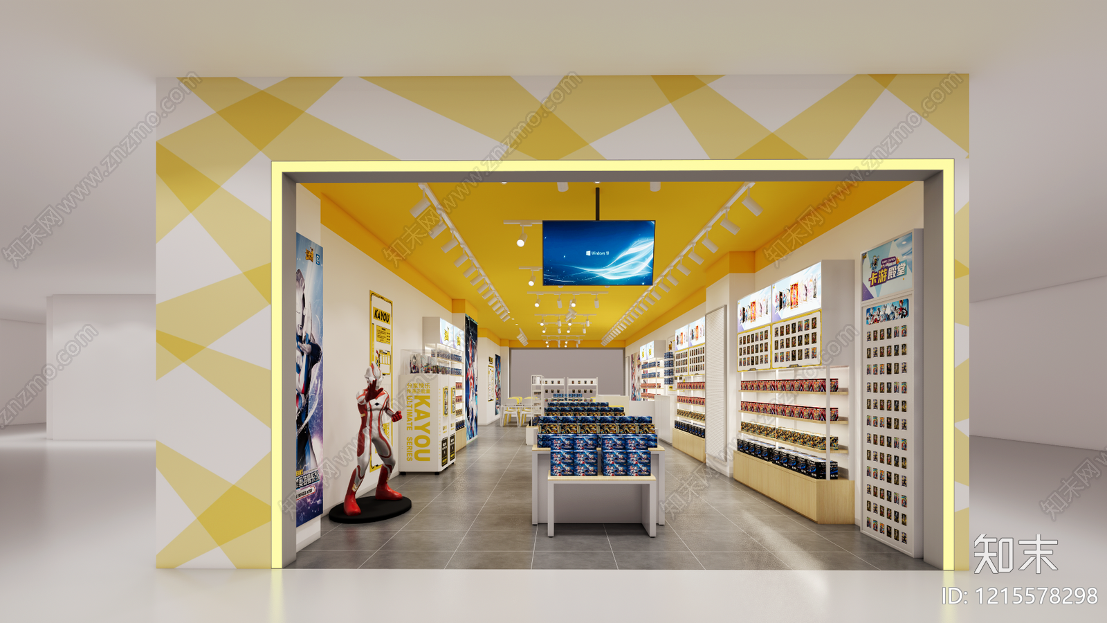 现代简约玩具礼品店SU模型下载【ID:1215578298】