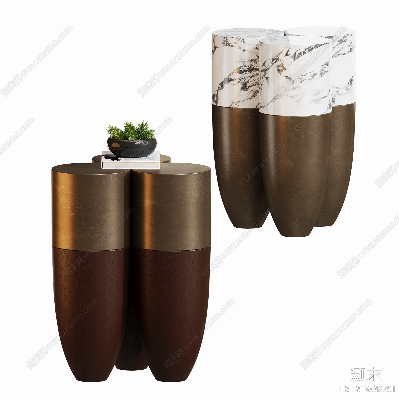 现代轻奢边几SU模型下载【ID:1215582791】