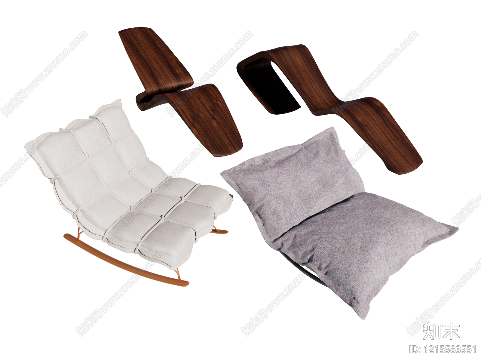 现代简约休闲椅SU模型下载【ID:1215583551】