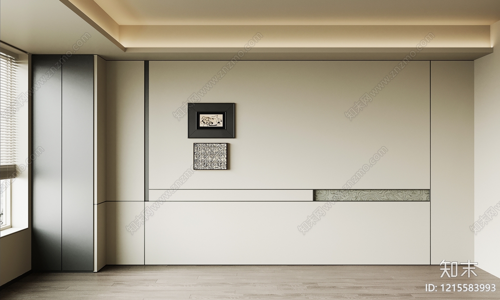 极简电视背景墙3D模型下载【ID:1215583993】