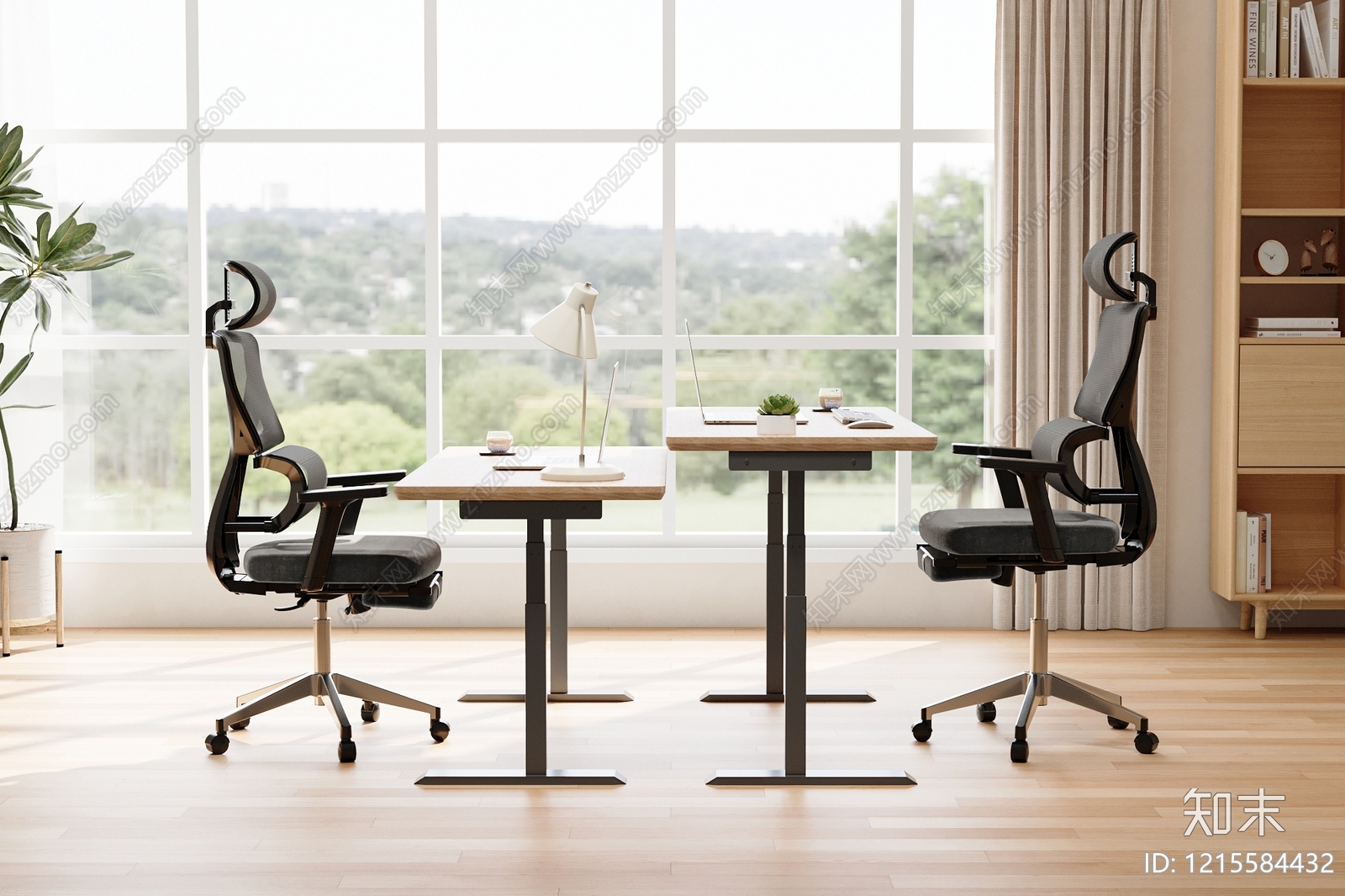 北欧办公椅3D模型下载【ID:1215584432】