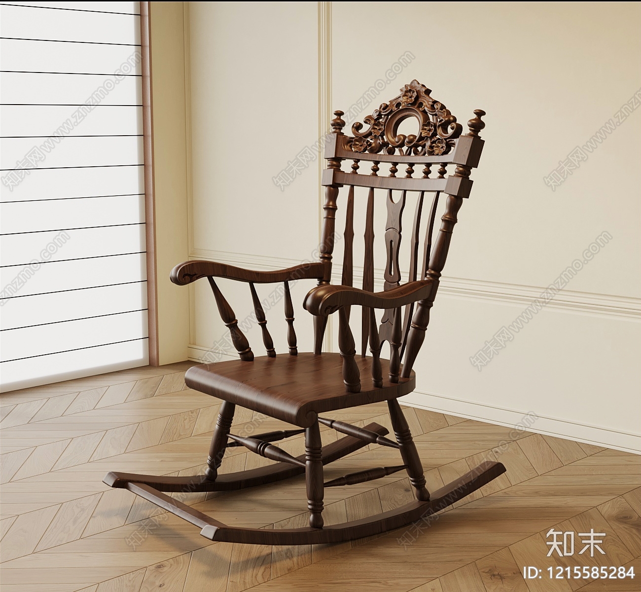 美式复古躺椅3D模型下载【ID:1215585284】