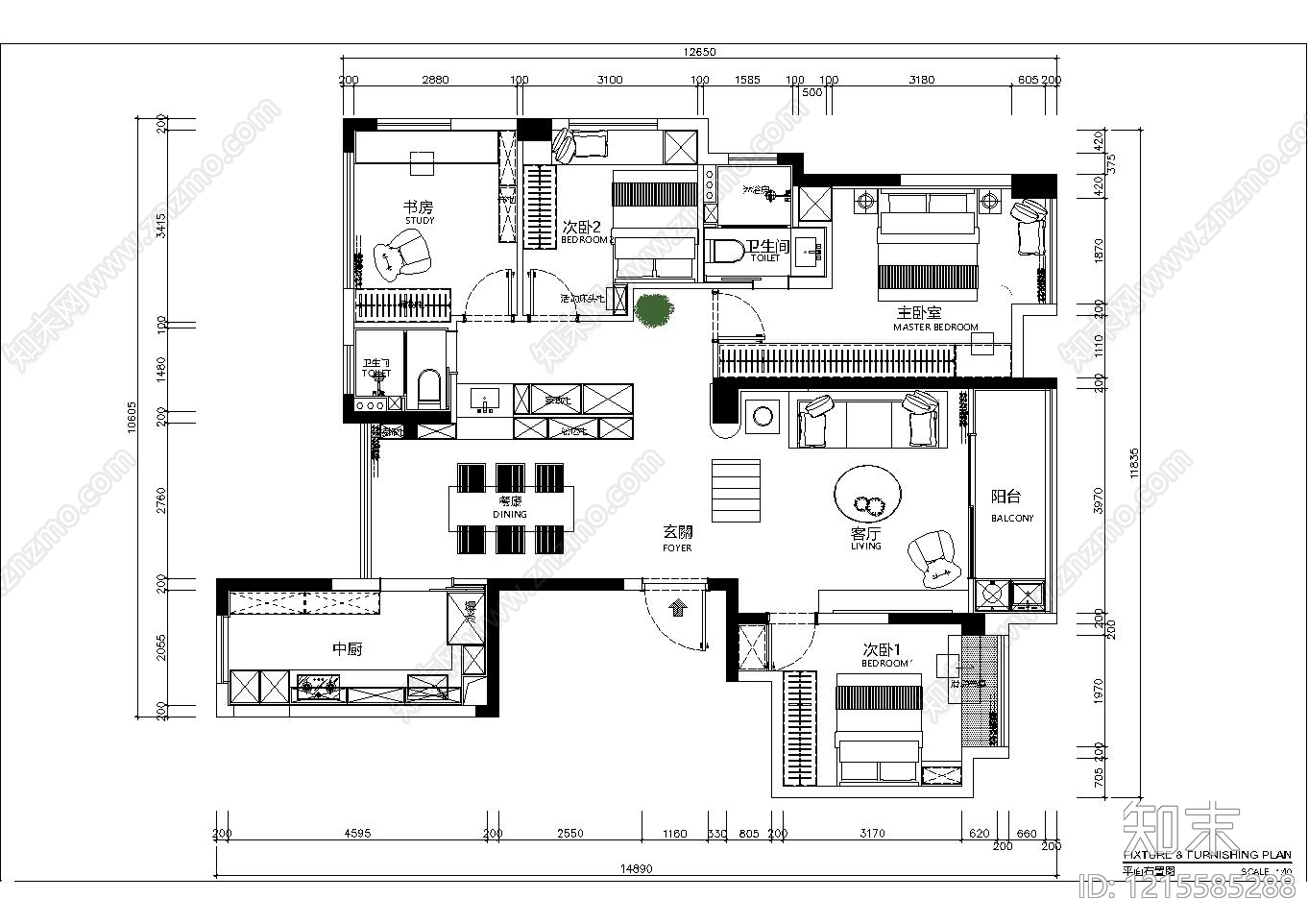 公寓施工图下载【ID:1215585288】