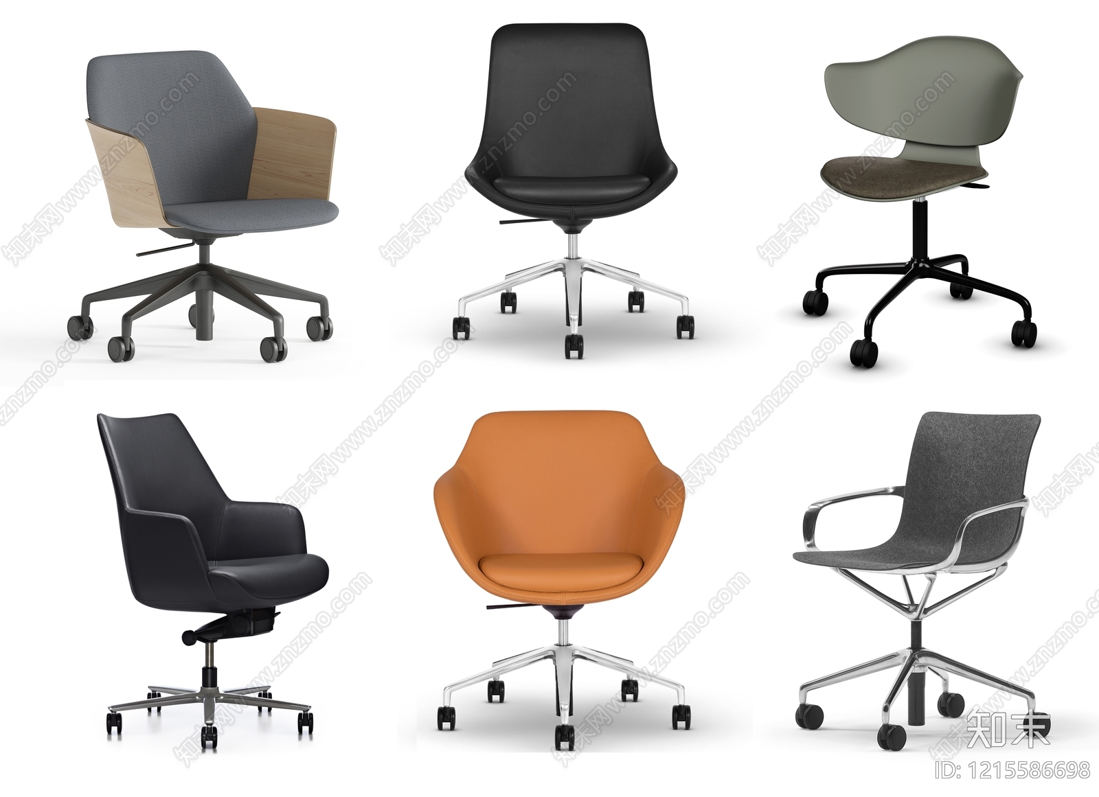 现代简约办公椅SU模型下载【ID:1215586698】