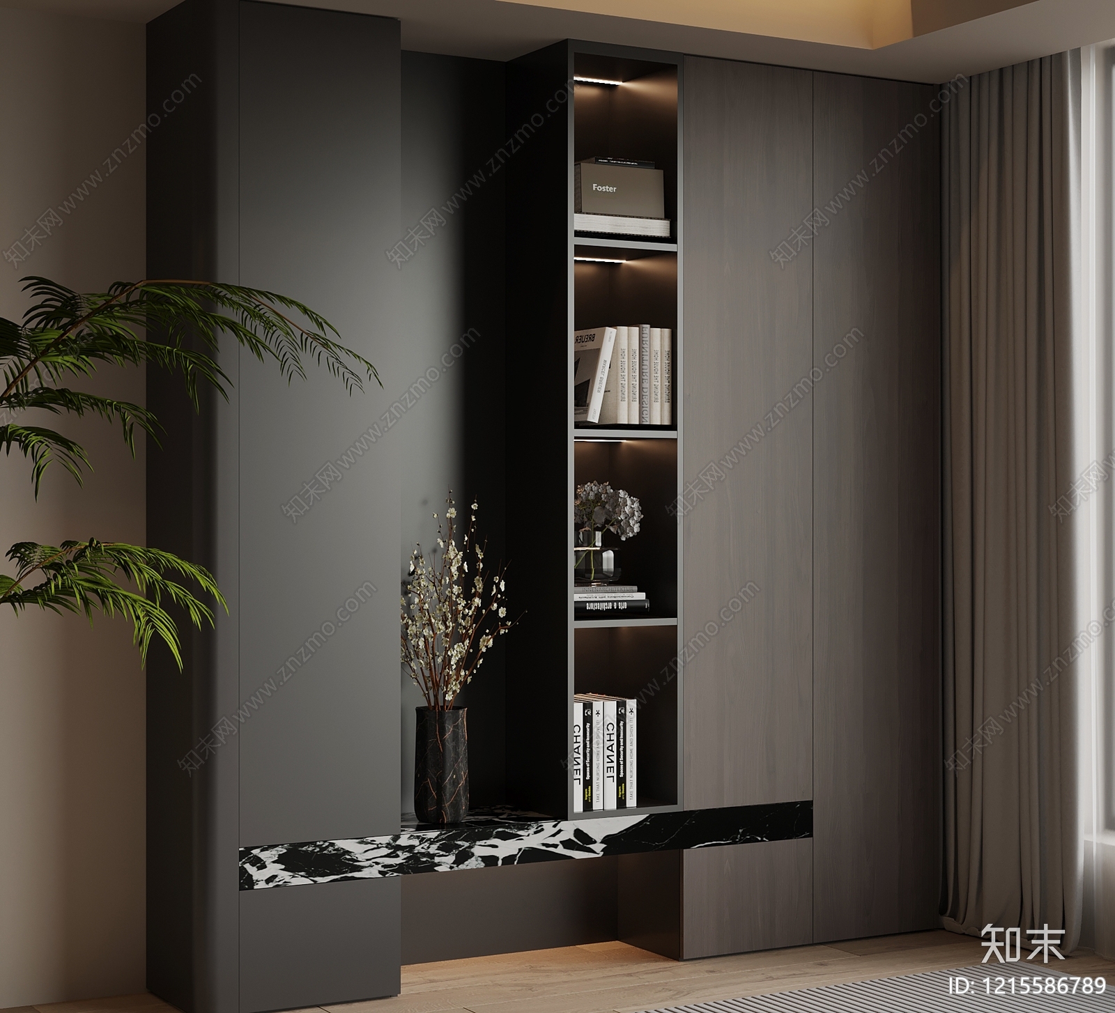 现代极简玄关3D模型下载【ID:1215586789】