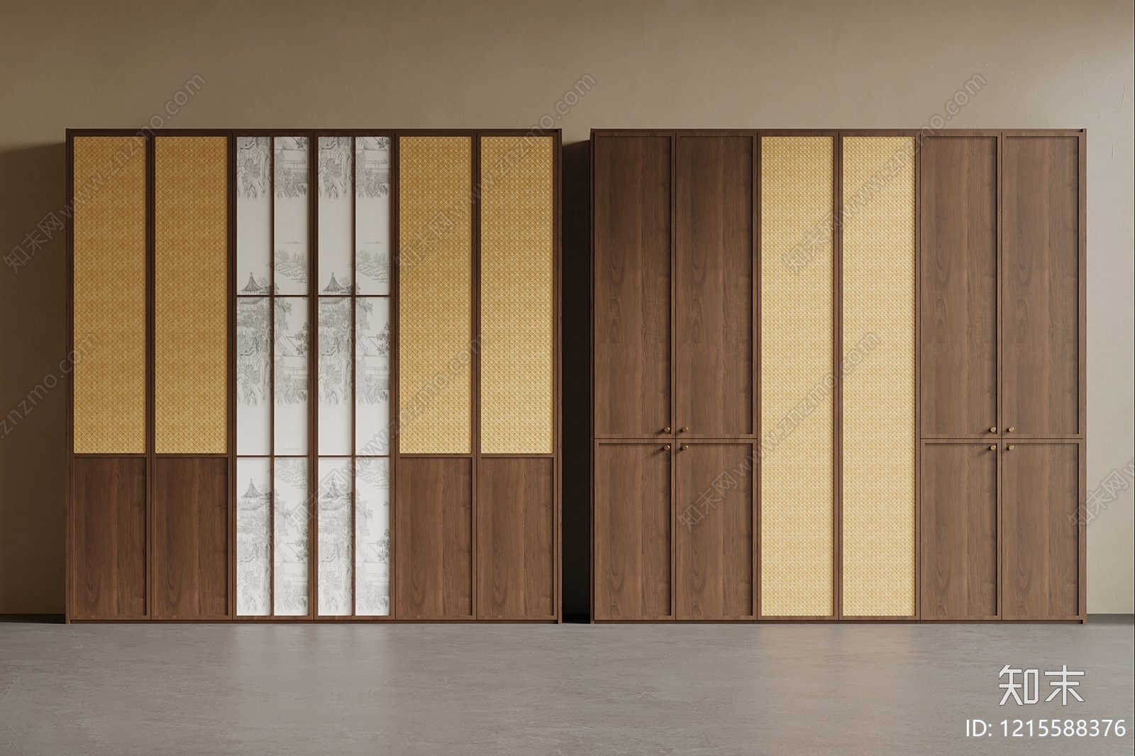 新中式储物柜3D模型下载【ID:1215588376】
