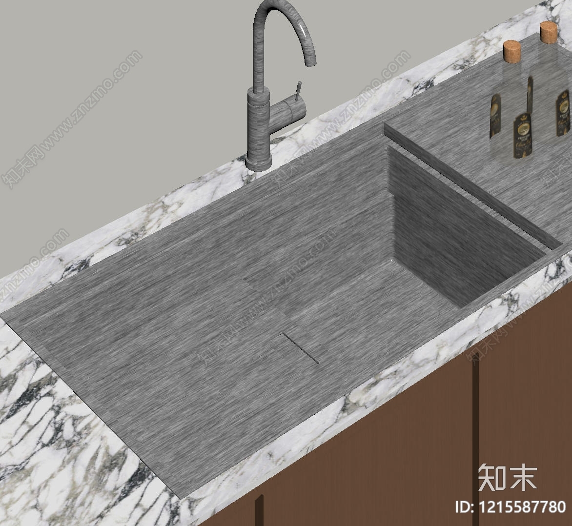 极简水槽SU模型下载【ID:1215587780】