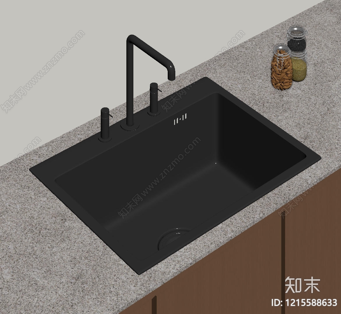 现代简约水槽SU模型下载【ID:1215588633】
