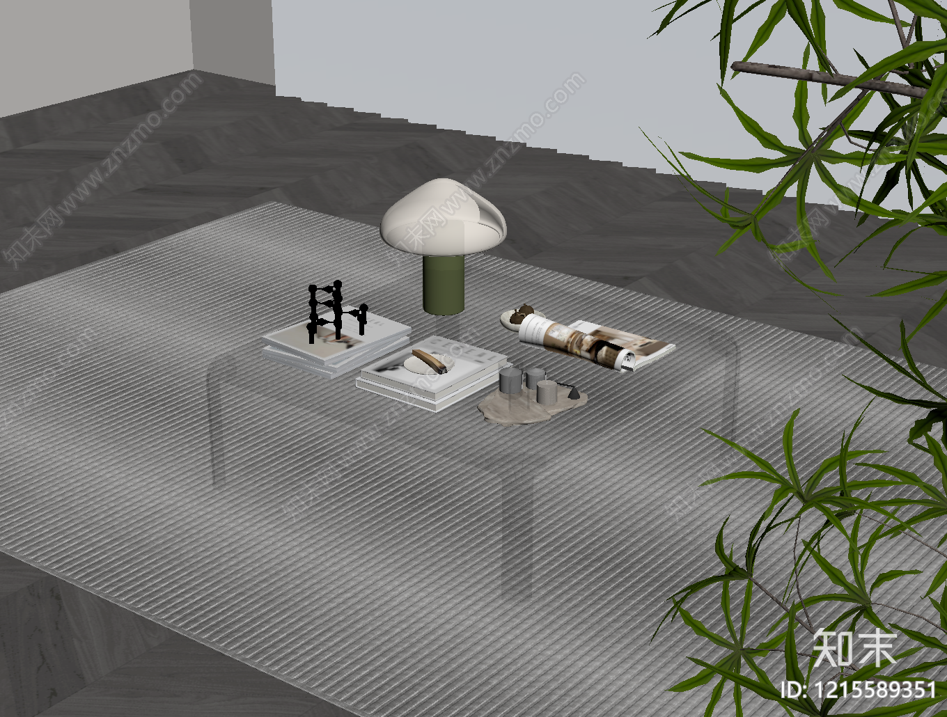 现代简约茶几SU模型下载【ID:1215589351】
