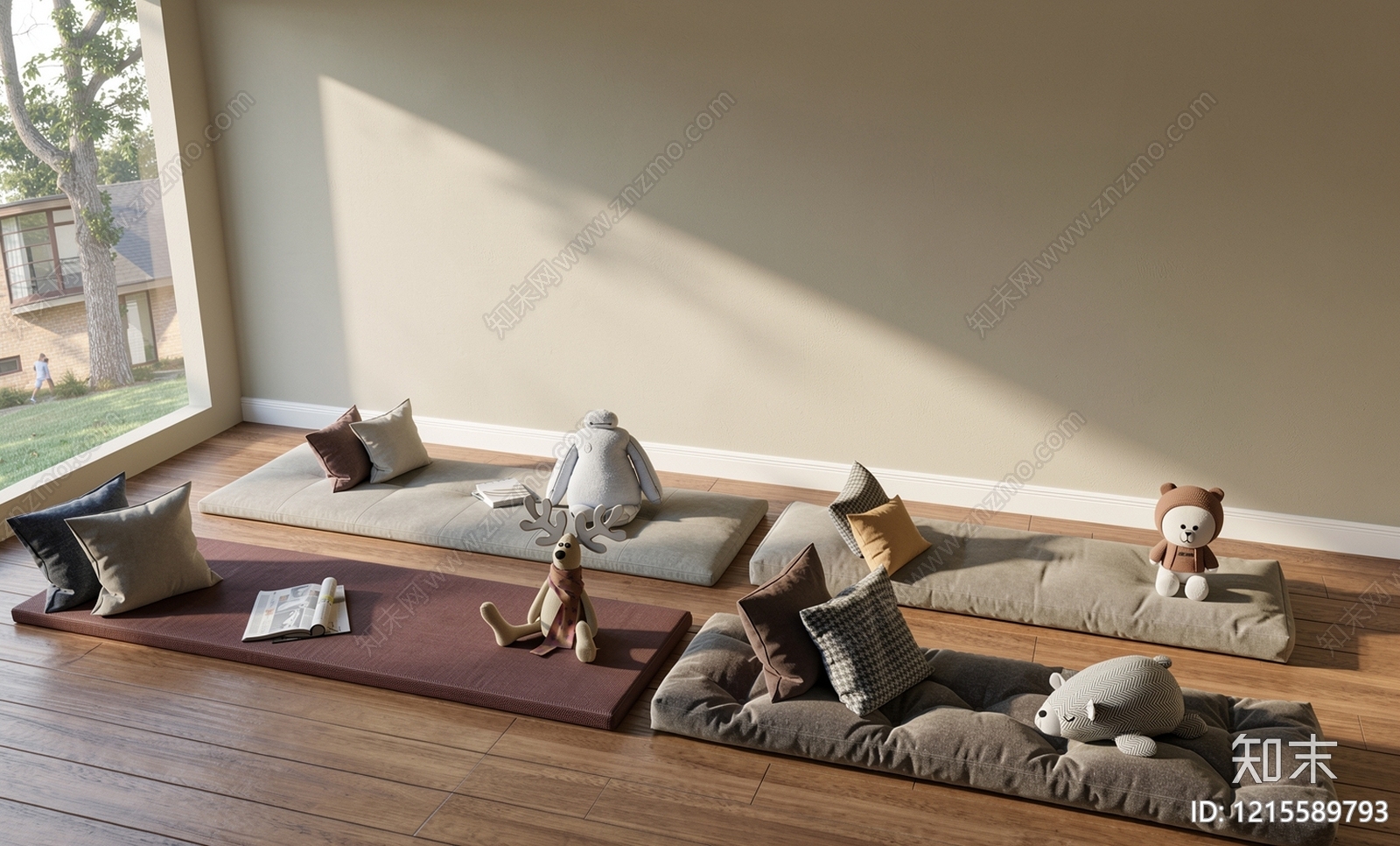 日式懒人沙发SU模型下载【ID:1215589793】