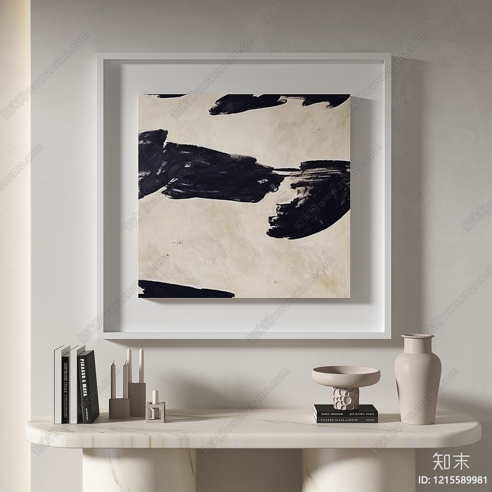 奶油风玄关3D模型下载【ID:1215589981】