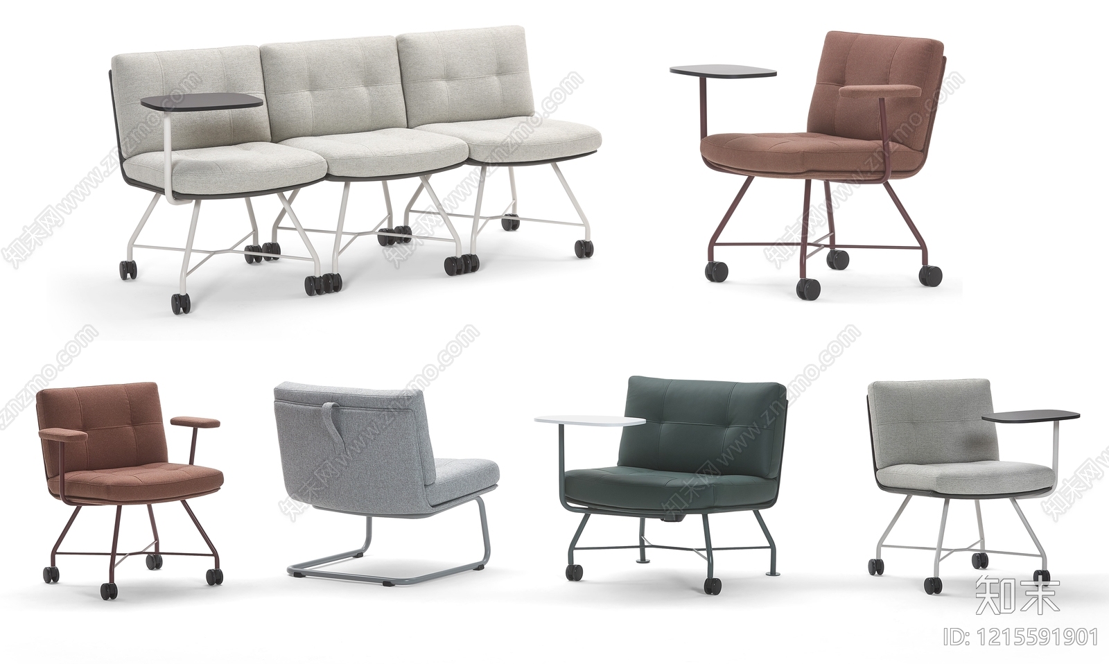 现代简约办公椅SU模型下载【ID:1215591901】