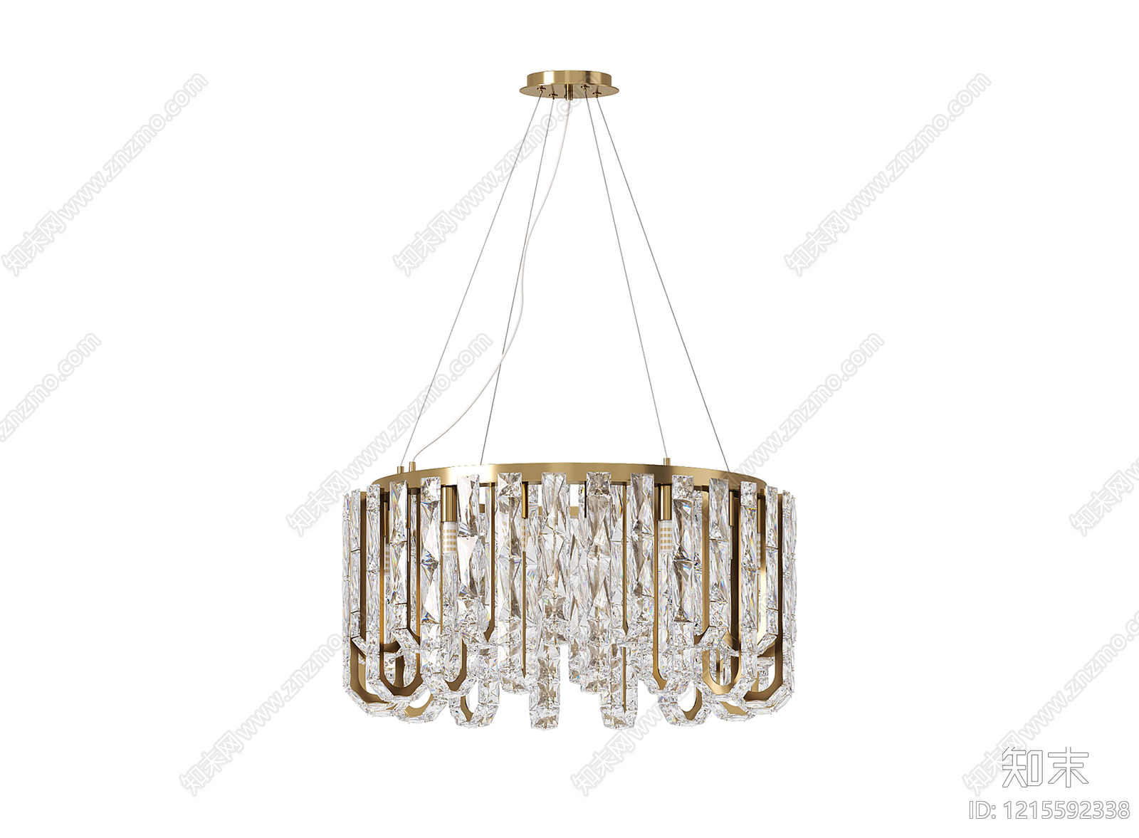 意式轻奢水晶吊灯3D模型下载【ID:1215592338】