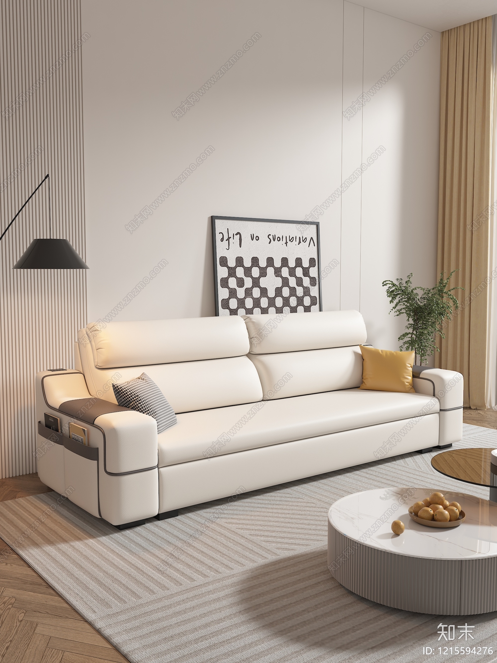 现代简约沙发床3D模型下载【ID:1215594276】