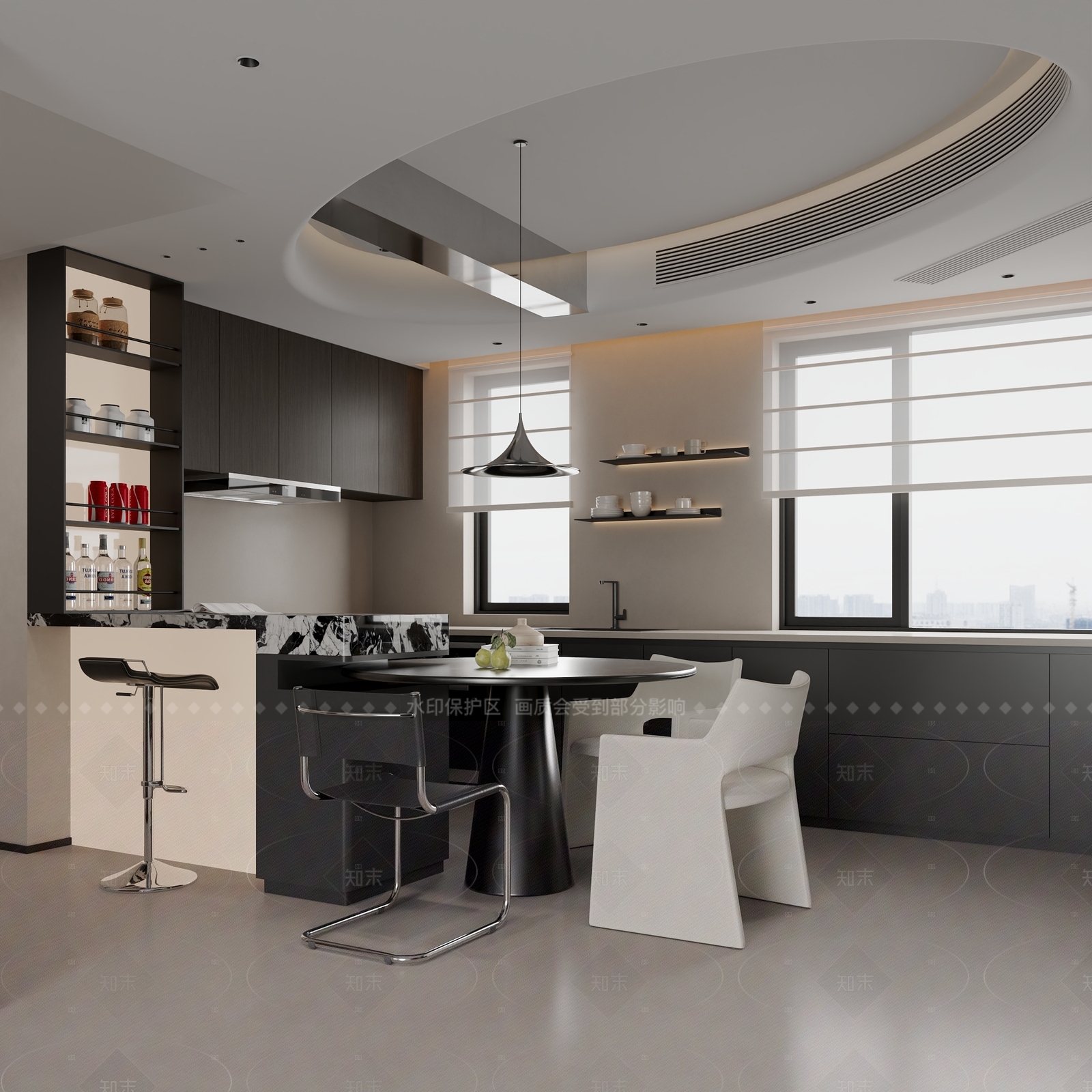 极简家居客厅3D模型下载【ID:1215596469】