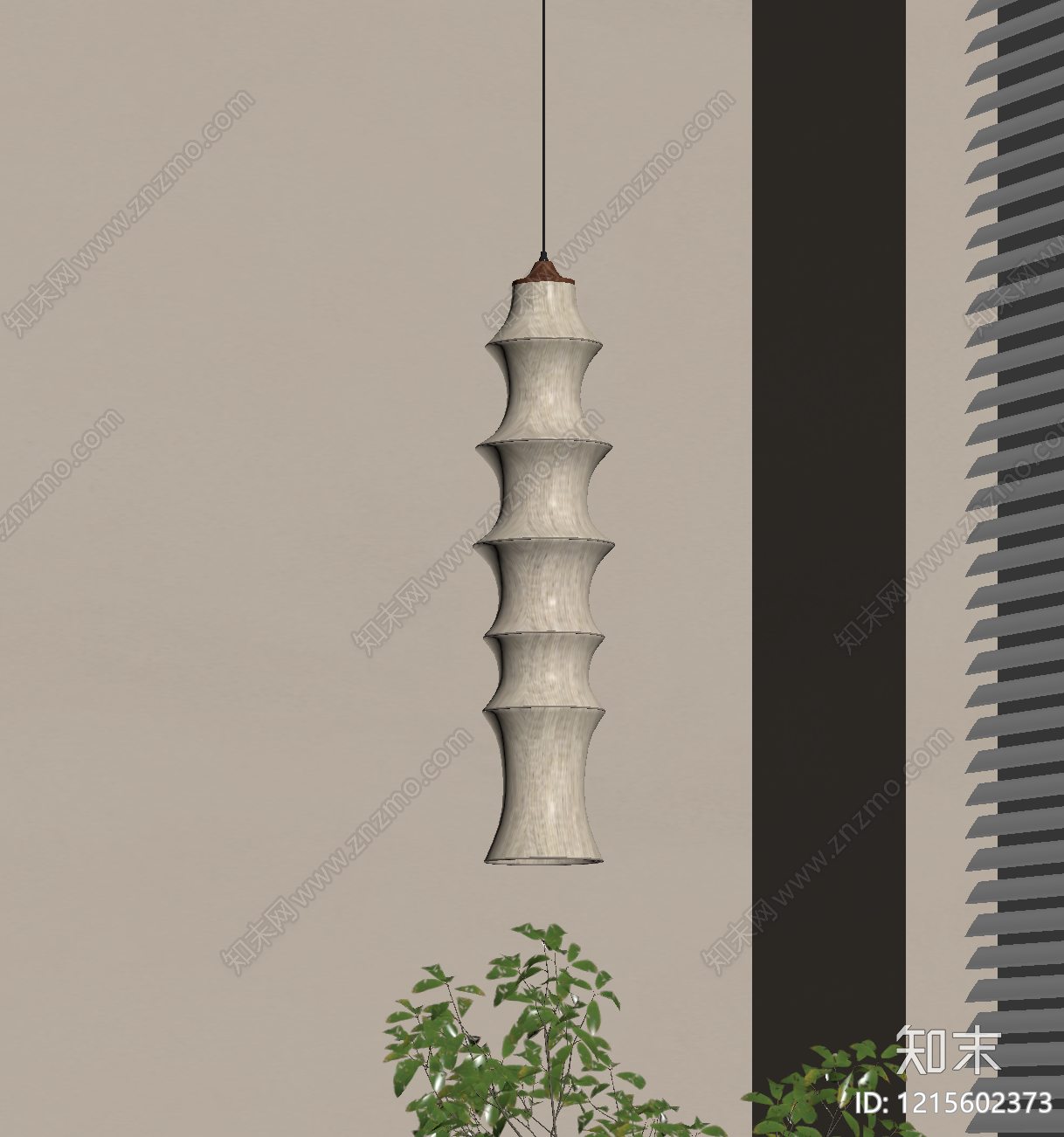 侘寂风吊灯SU模型下载【ID:1215602373】