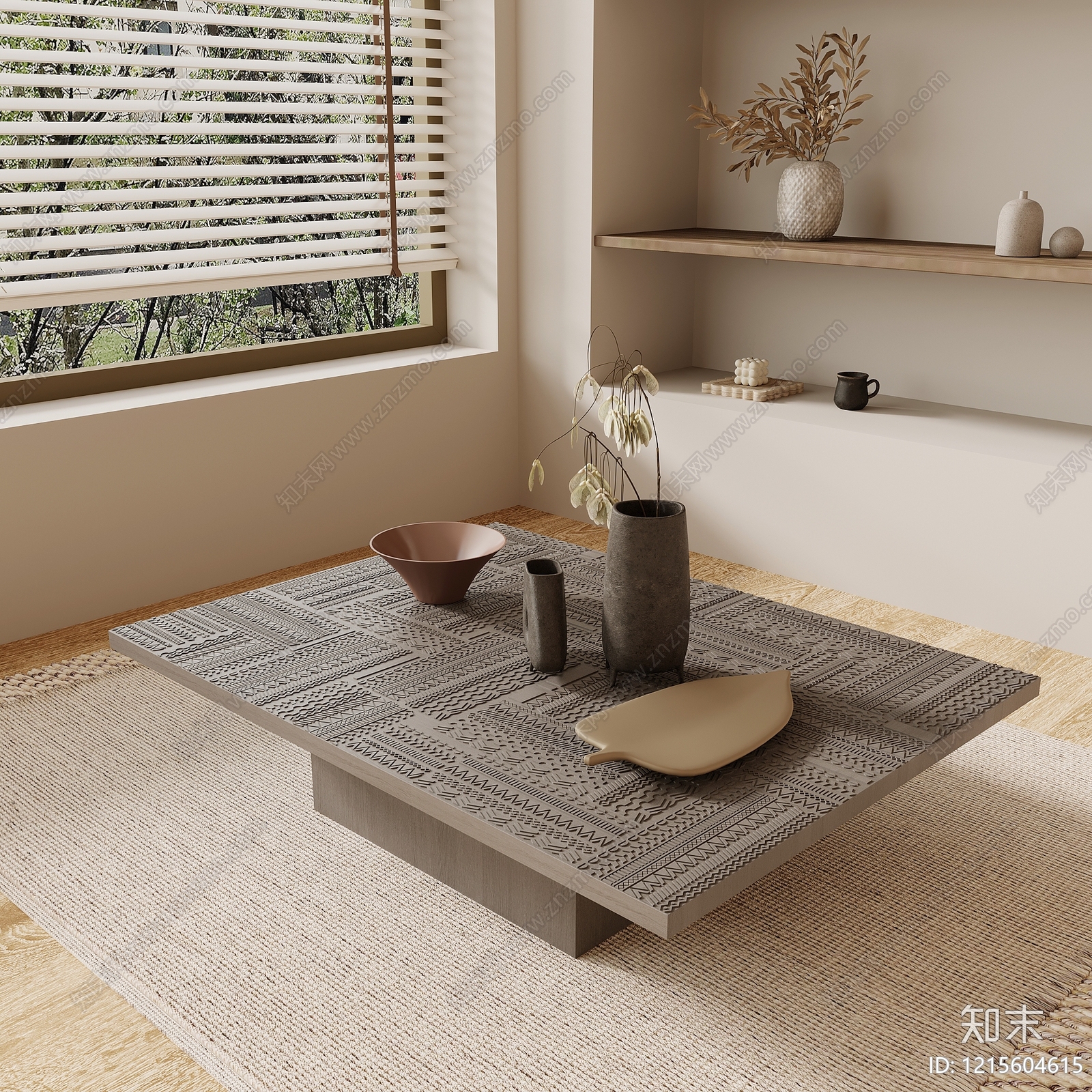 侘寂茶几3D模型下载【ID:1215604615】