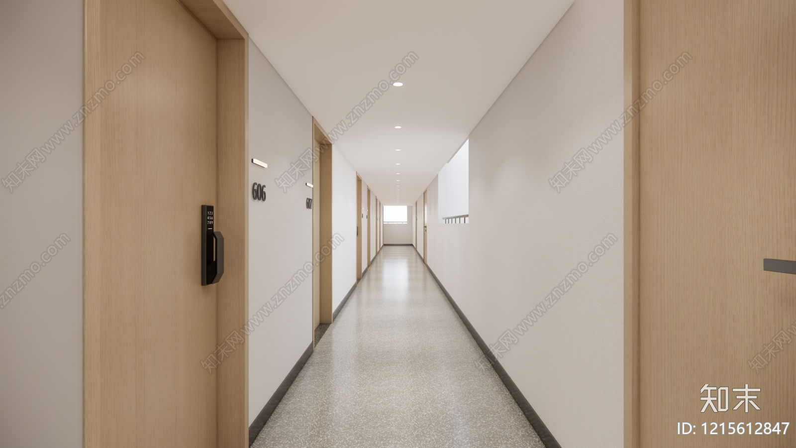 现代简约酒店走廊SU模型下载【ID:1215612847】