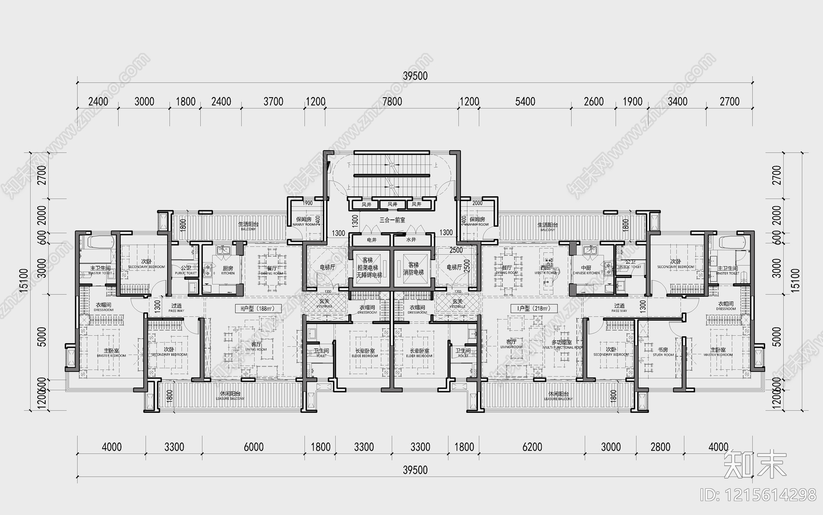 现代极简住宅楼建筑cad施工图下载【ID:1215614298】