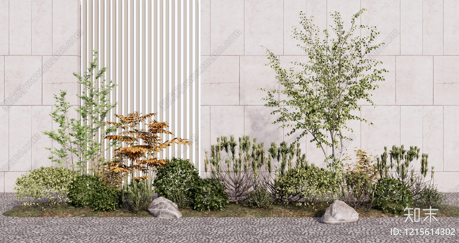 现代庭院植物景观SU模型下载【ID:1215614302】