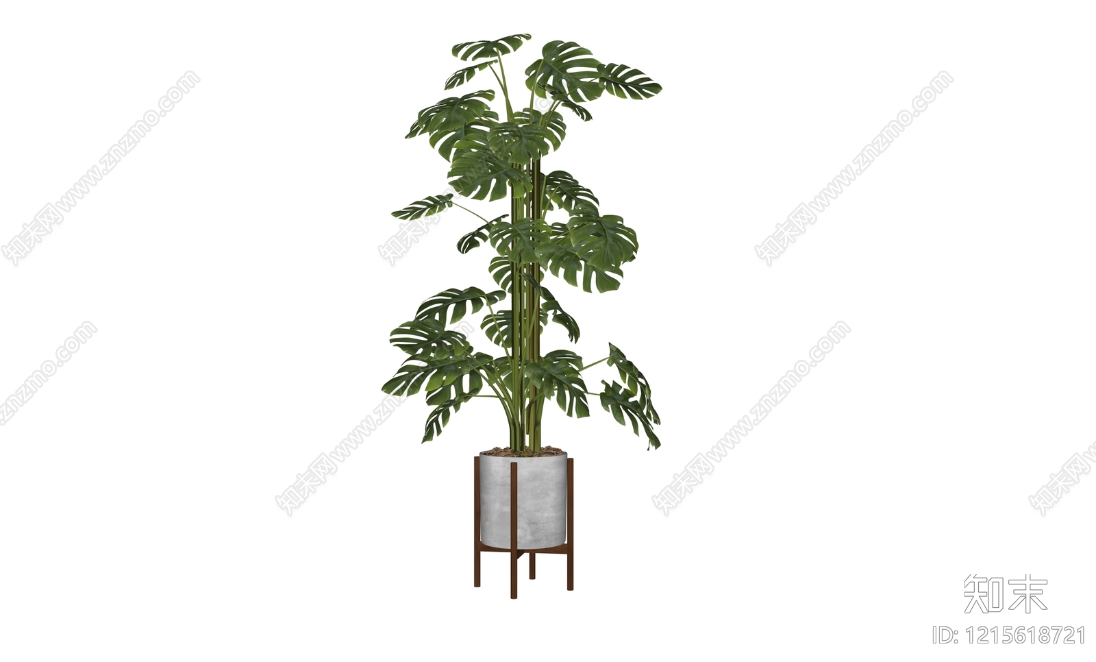 现代简约盆栽SU模型下载【ID:1215618721】