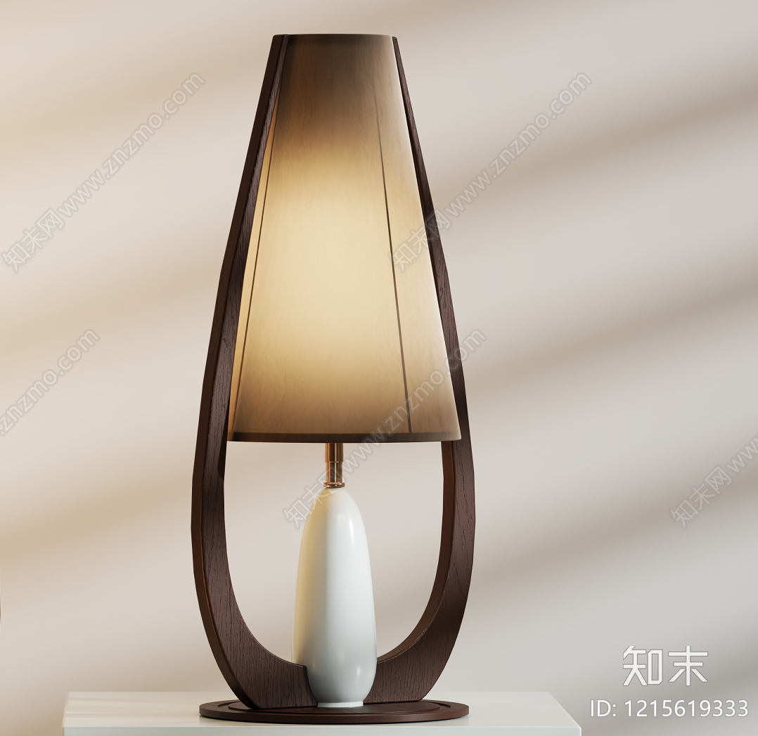 现代简约台灯SU模型下载【ID:1215619333】