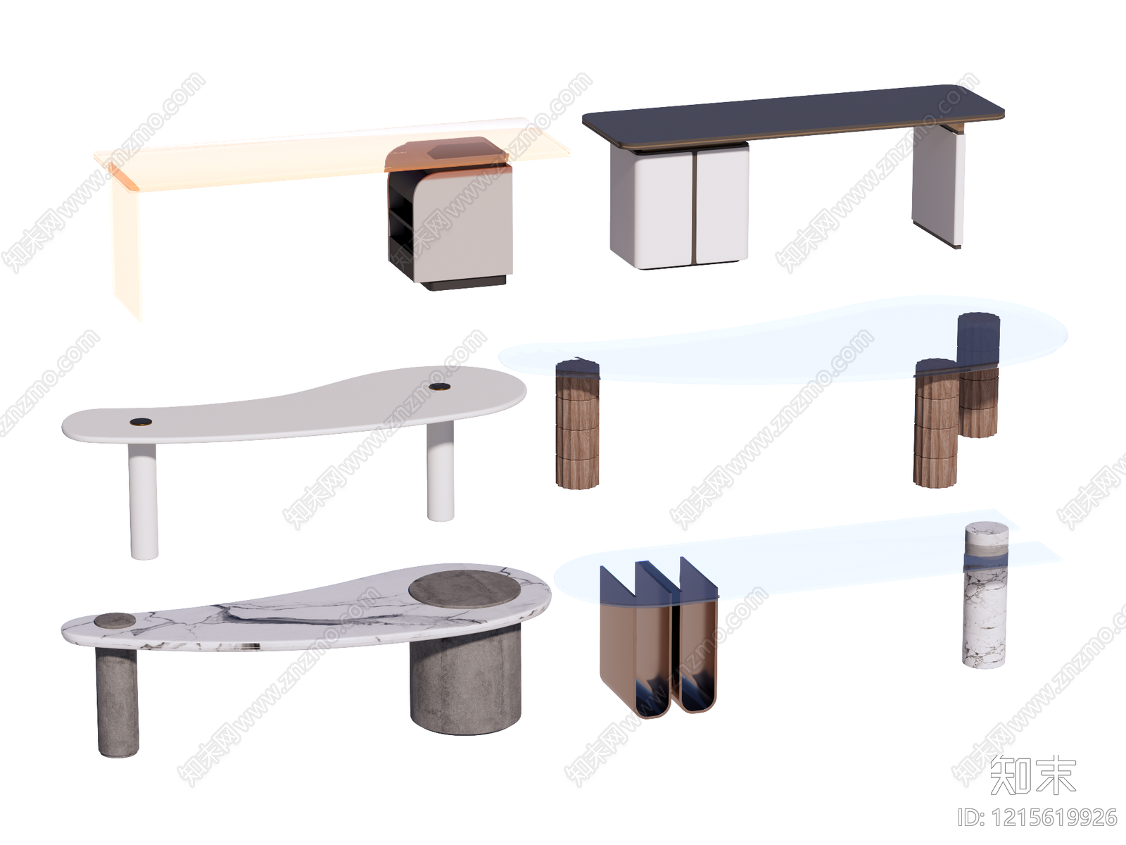 现代简约办公桌SU模型下载【ID:1215619926】