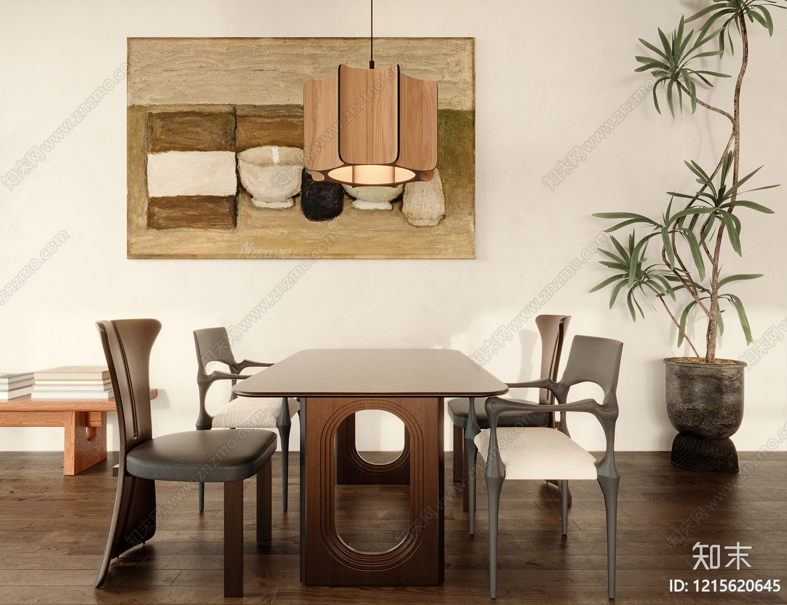 中古风家居餐厅3D模型下载【ID:1215620645】