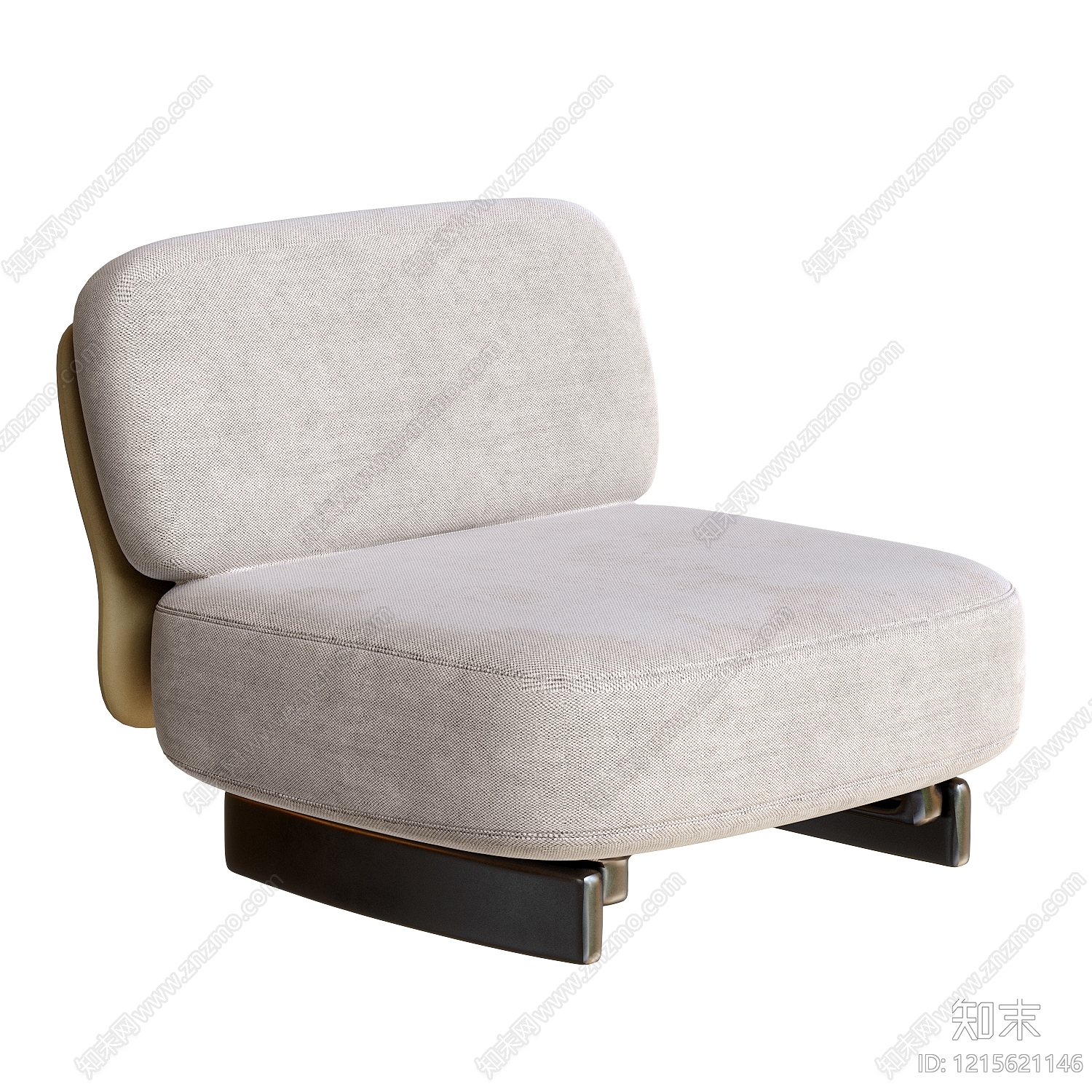 现代简约单人沙发3D模型下载【ID:1215621146】