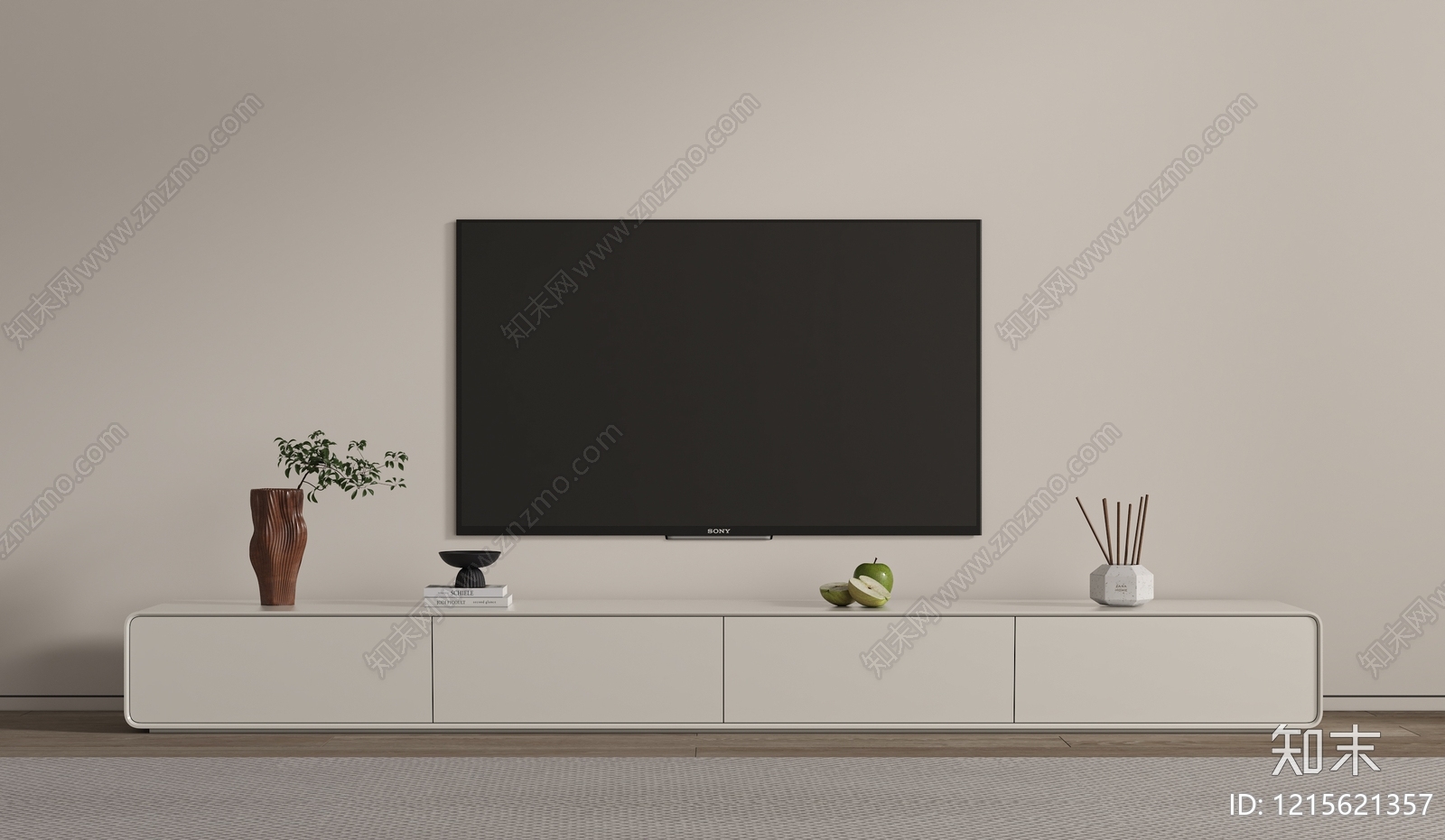 极简电视柜3D模型下载【ID:1215621357】