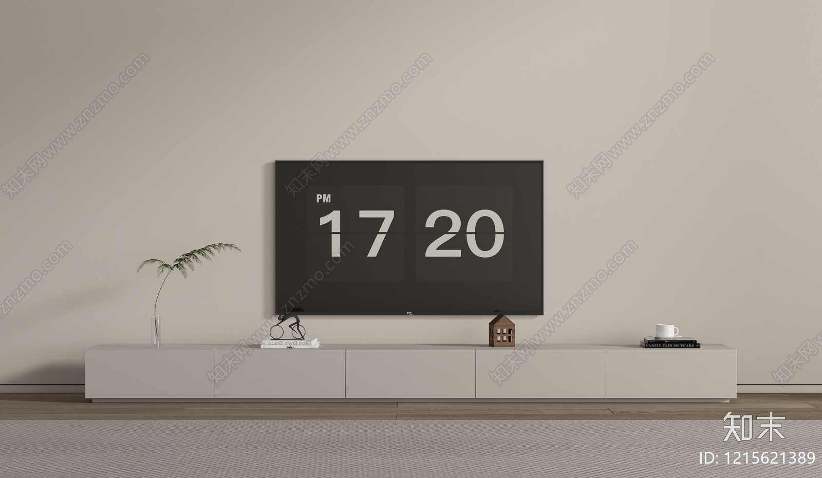 极简家居客厅3D模型下载【ID:1215621389】