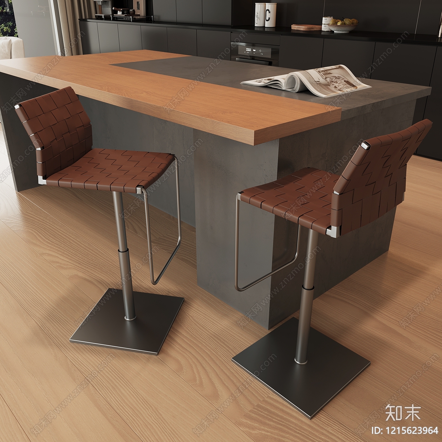 现代简约吧椅SU模型下载【ID:1215623964】
