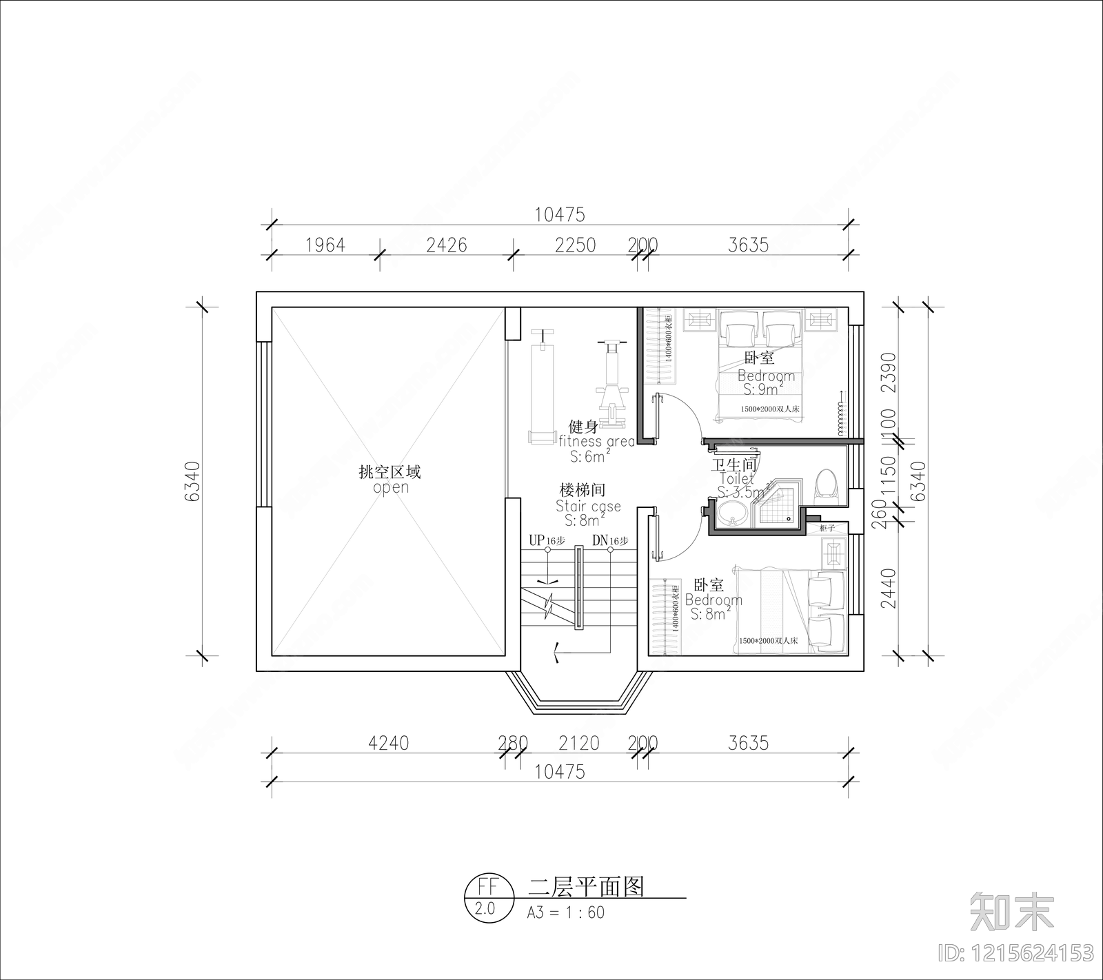 别墅cad施工图下载【ID:1215624153】