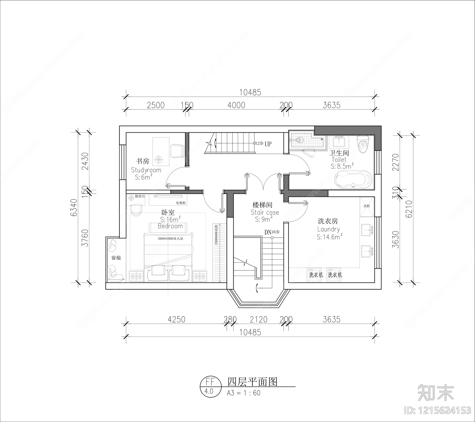 别墅cad施工图下载【ID:1215624153】