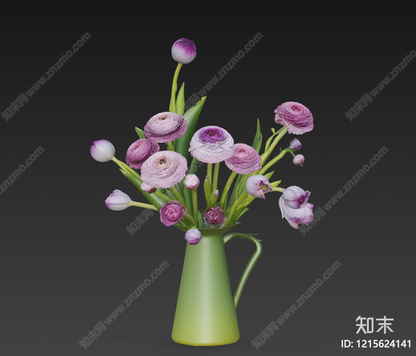 极简花艺3D模型下载【ID:1215624141】