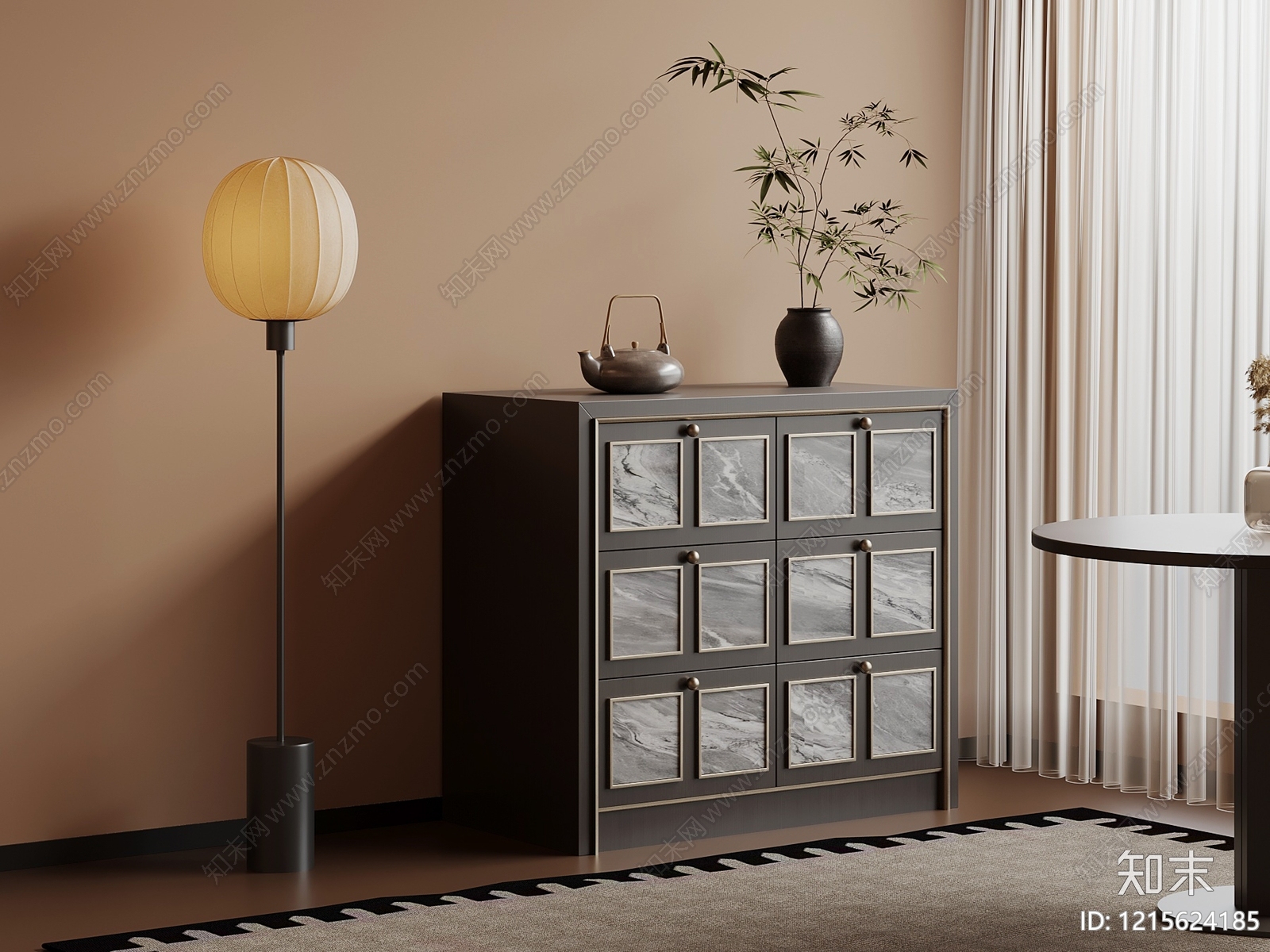 新中式斗柜SU模型下载【ID:1215624185】