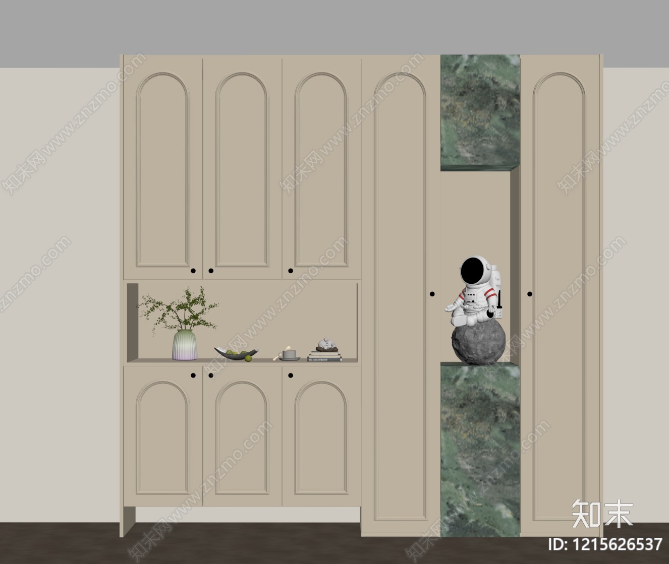 现代玄关柜SU模型下载【ID:1215626537】