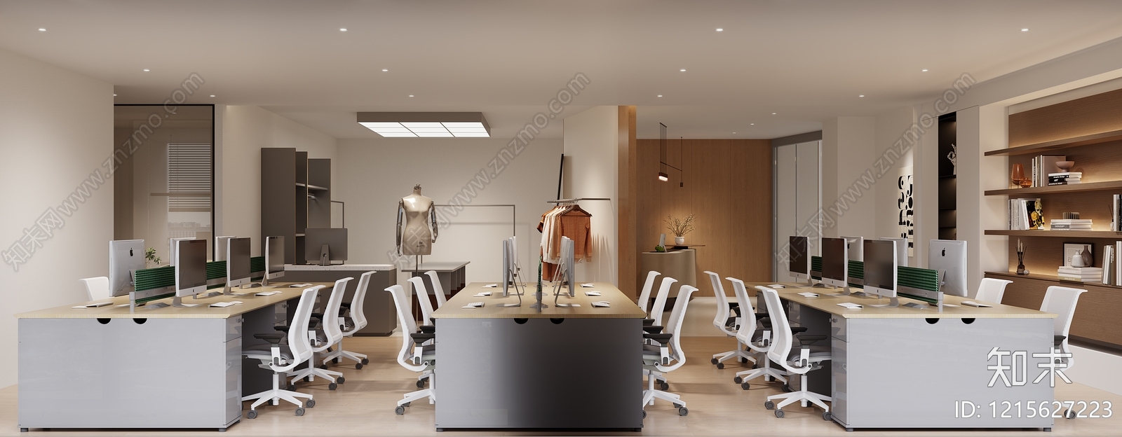 现代简约办公室3D模型下载【ID:1215627223】