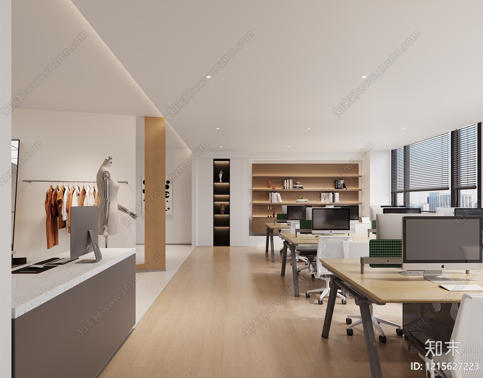 现代简约办公室3D模型下载【ID:1215627223】