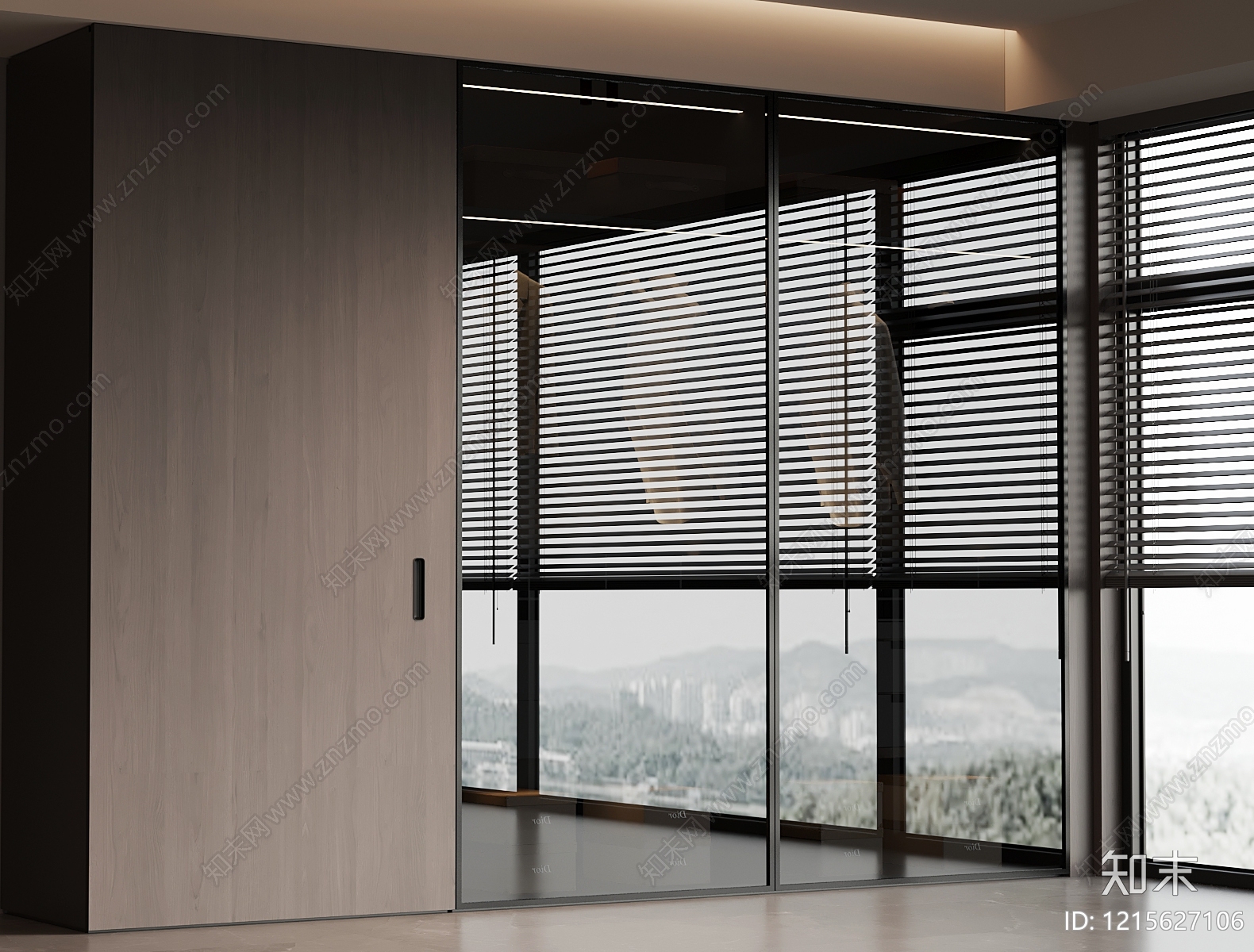 极简衣柜3D模型下载【ID:1215627106】