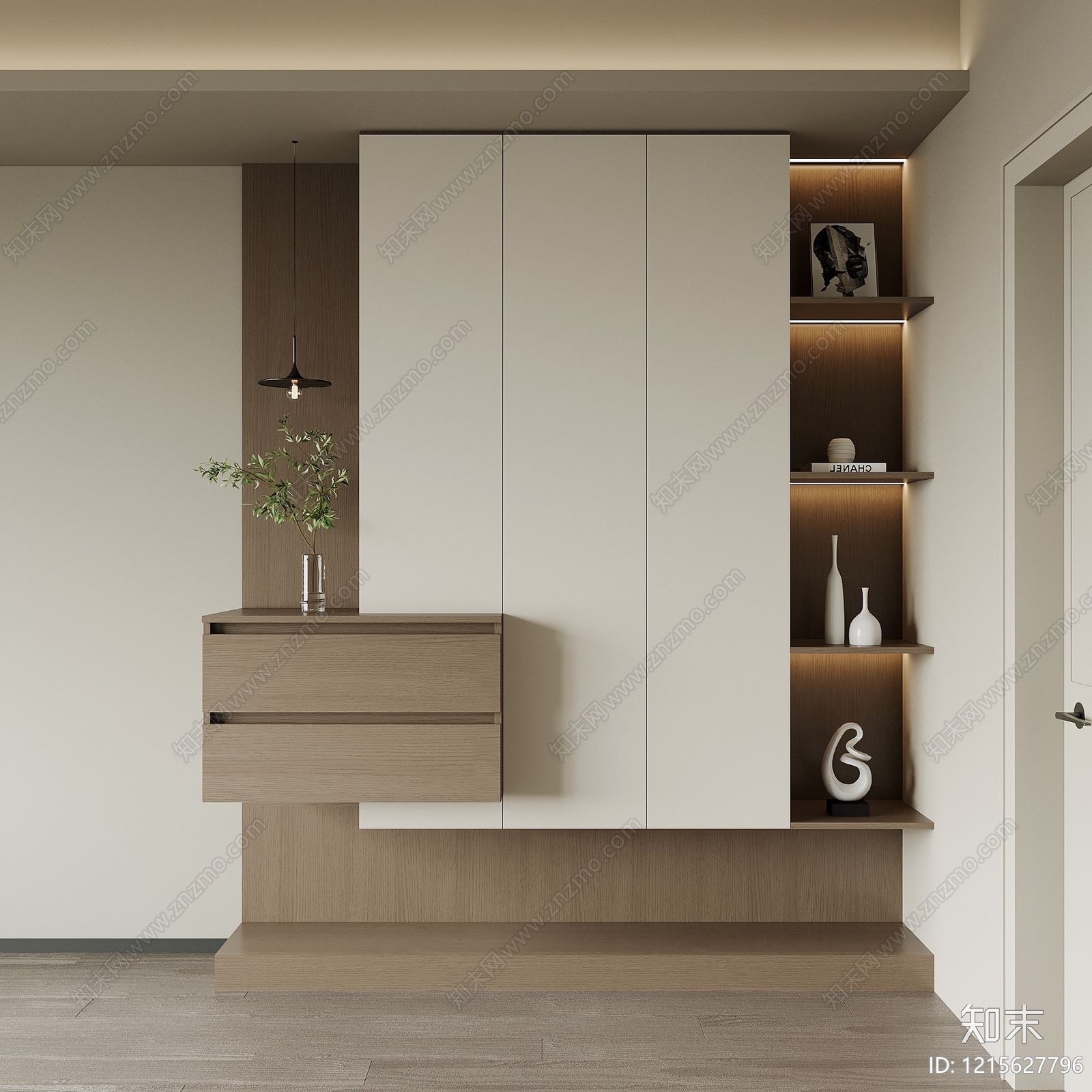 现代简约玄关3D模型下载【ID:1215627796】