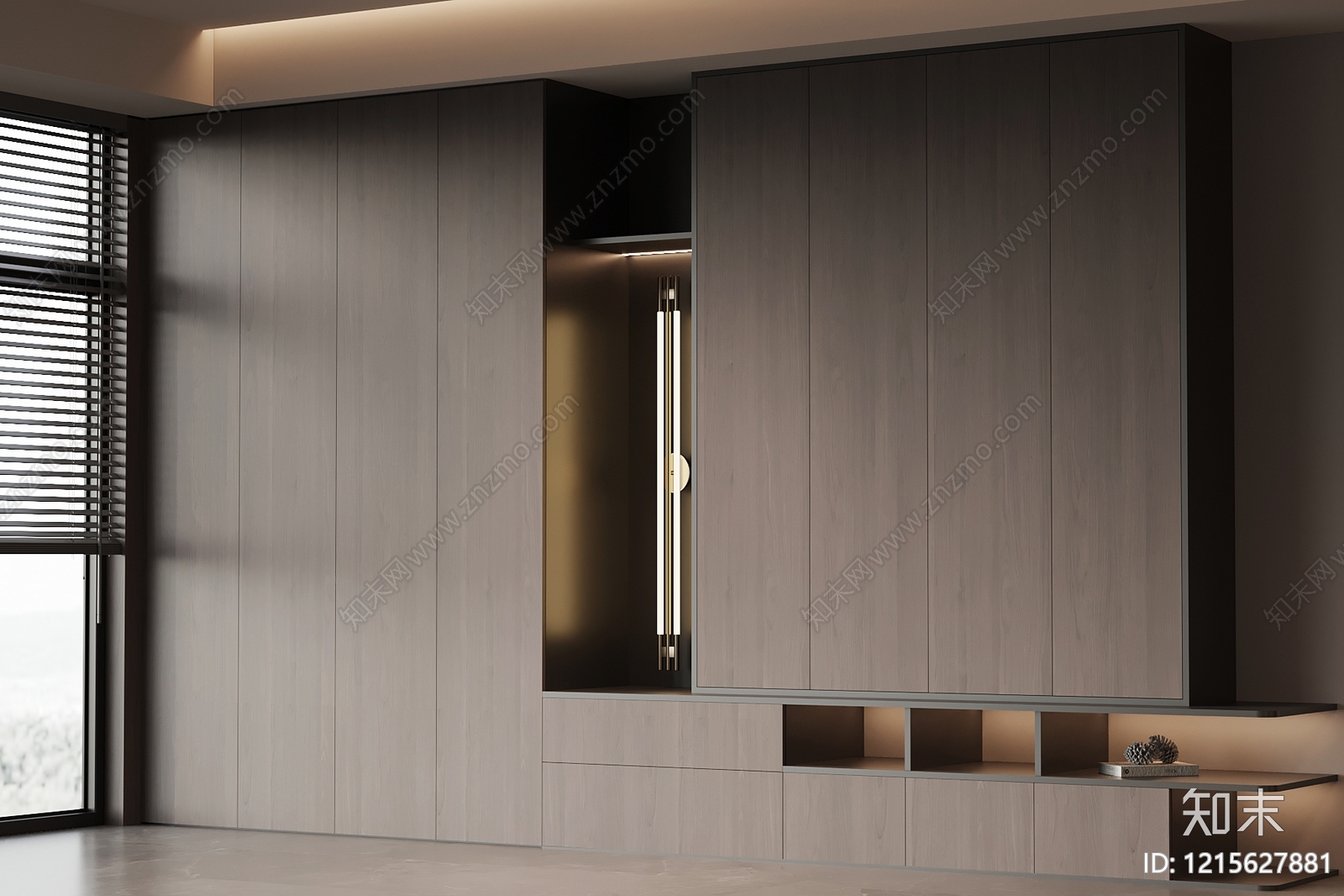 极简衣柜3D模型下载【ID:1215627881】