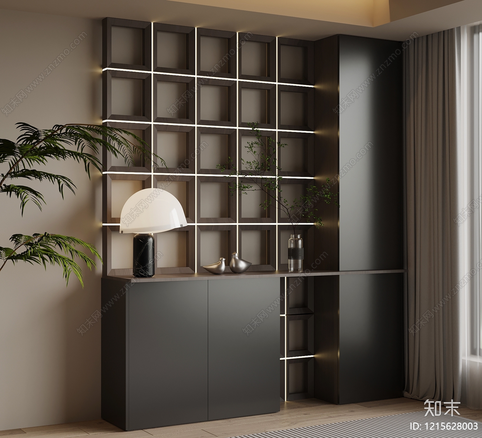 现代极简玄关SU模型下载【ID:1215628003】