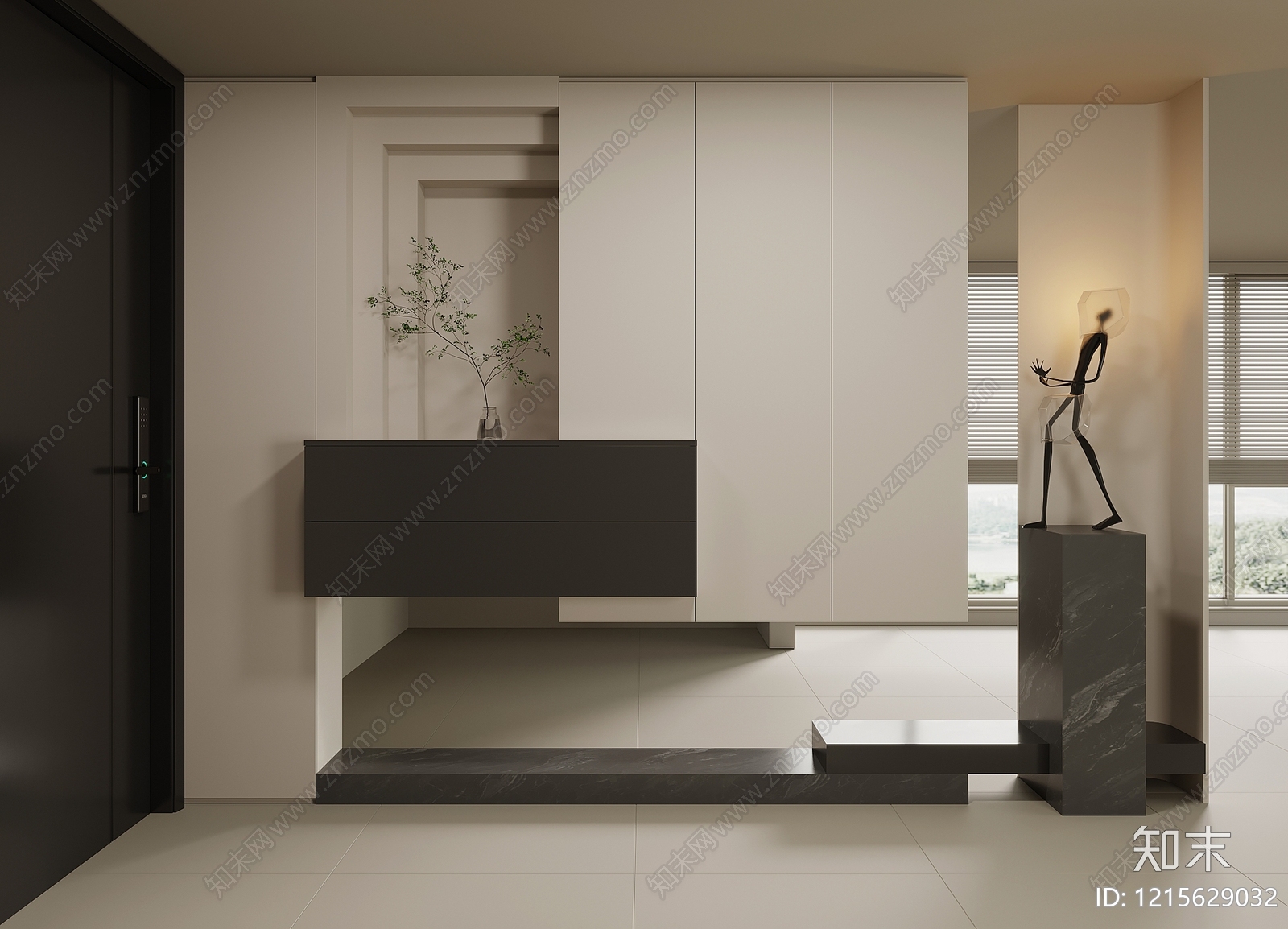 极简玄关3D模型下载【ID:1215629032】