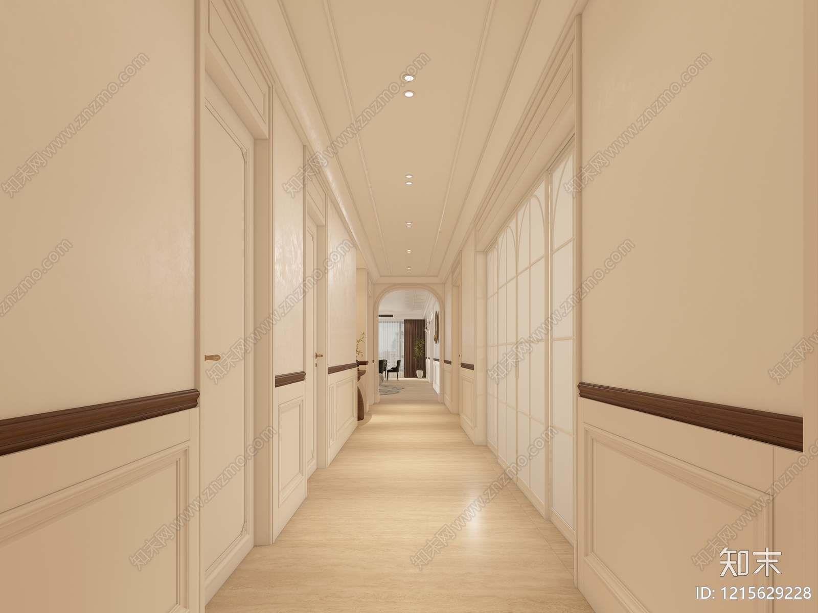 奶油风玄关3D模型下载【ID:1215629228】