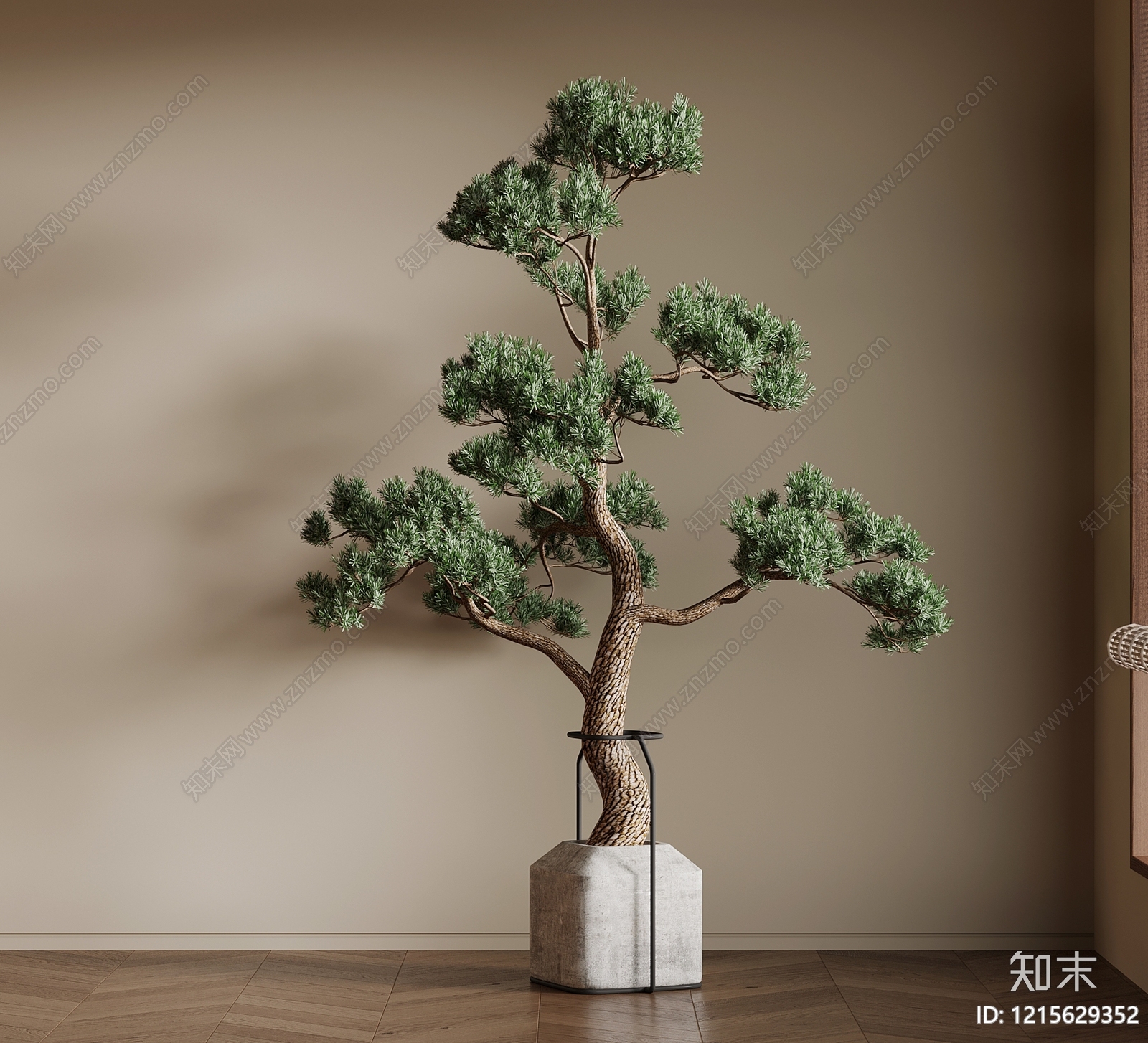 新中式盆景3D模型下载【ID:1215629352】